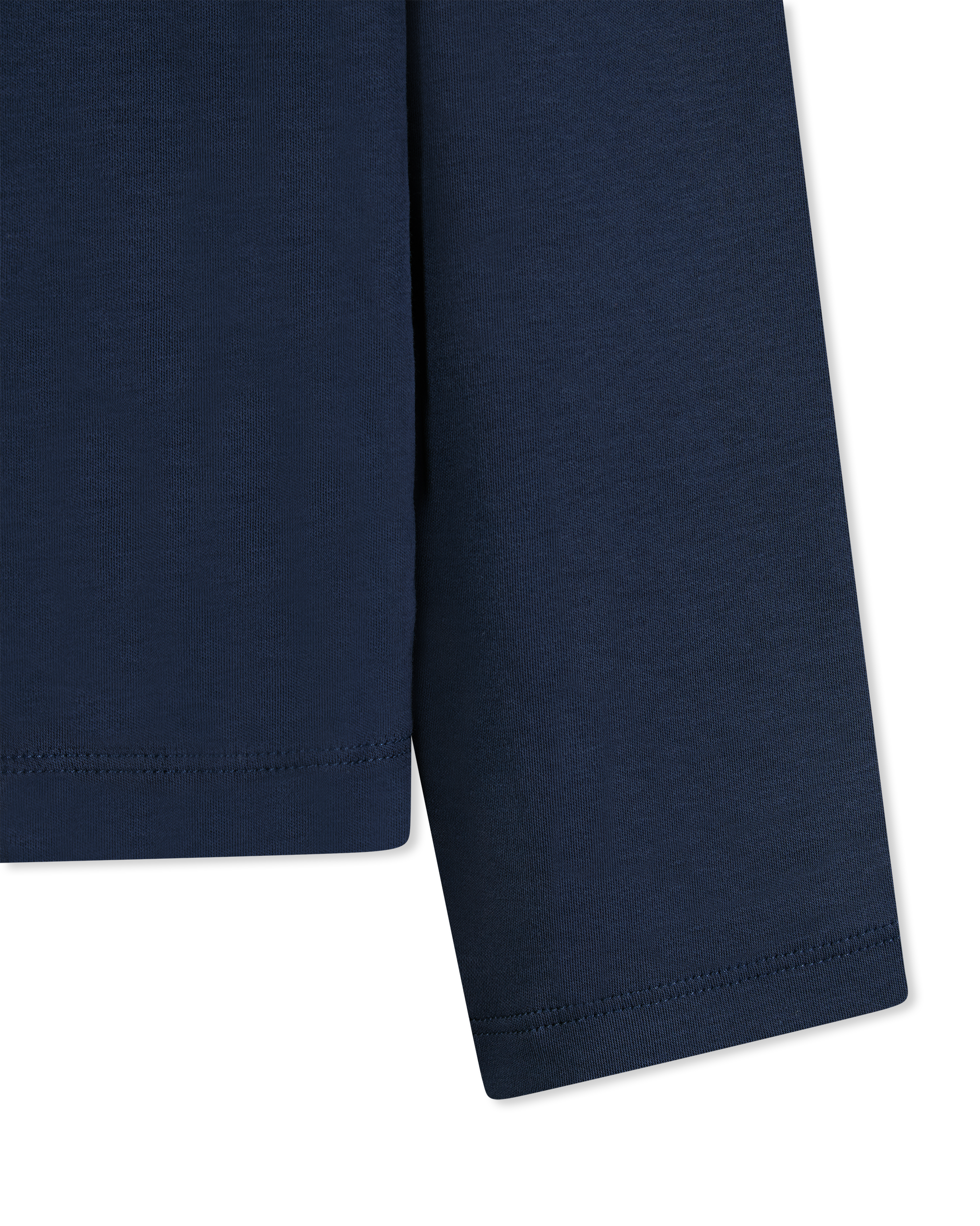 Midnight Cotton Long-Sleeve Sleek MK Polo Shirt by Michael Kors | DIHSAN
