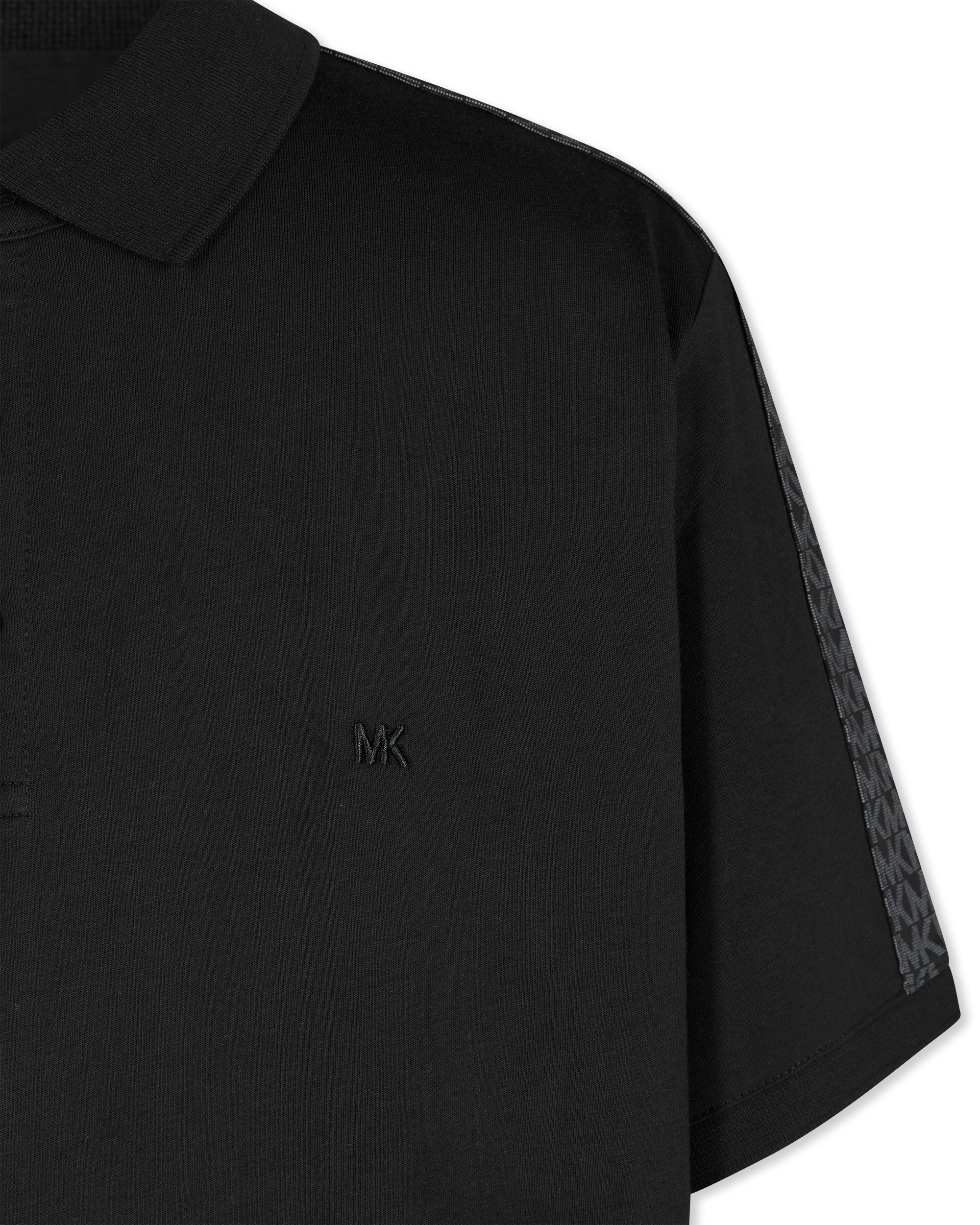 Block Print Cotton Polo Shirt