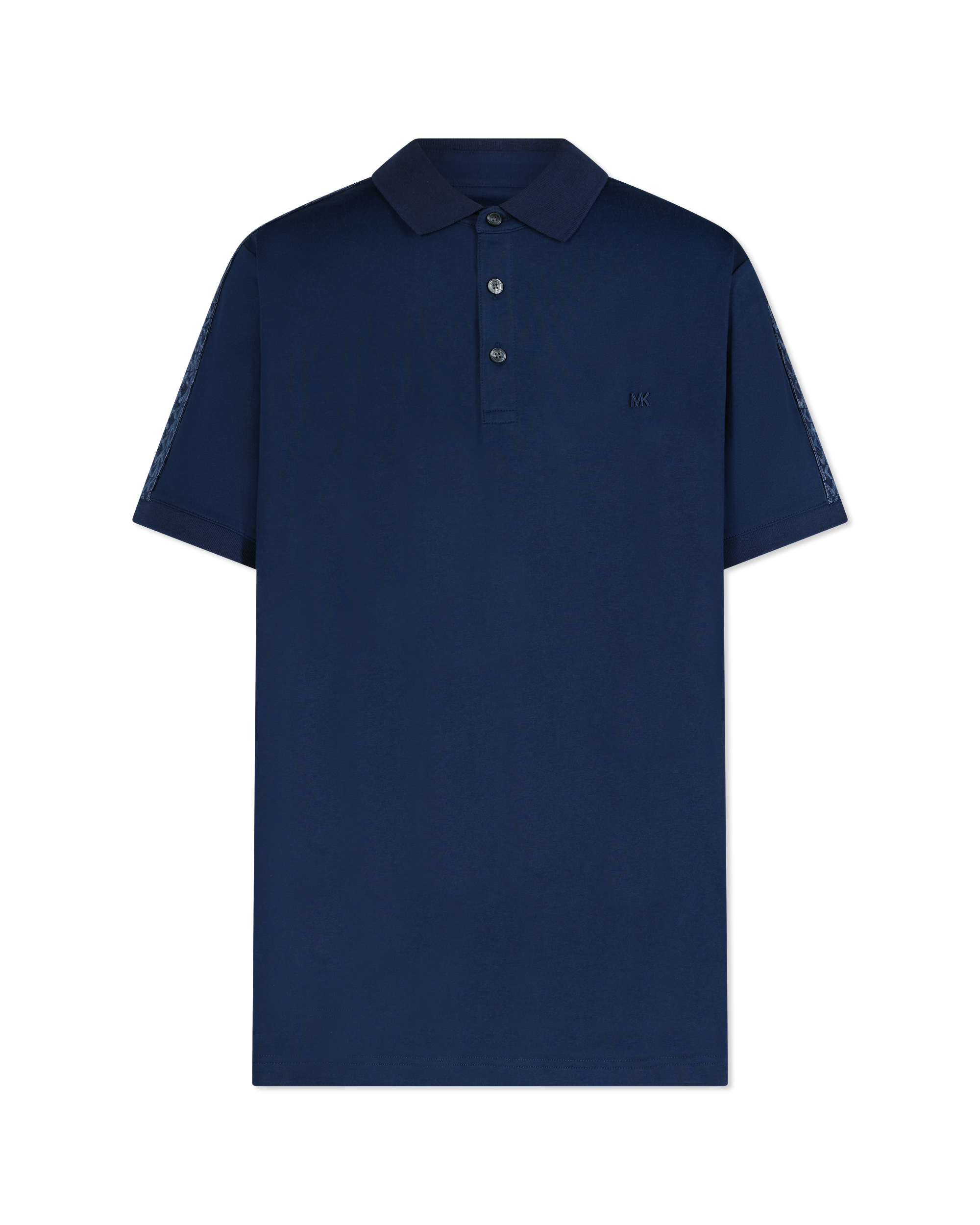 Block Print Cotton Polo Shirt