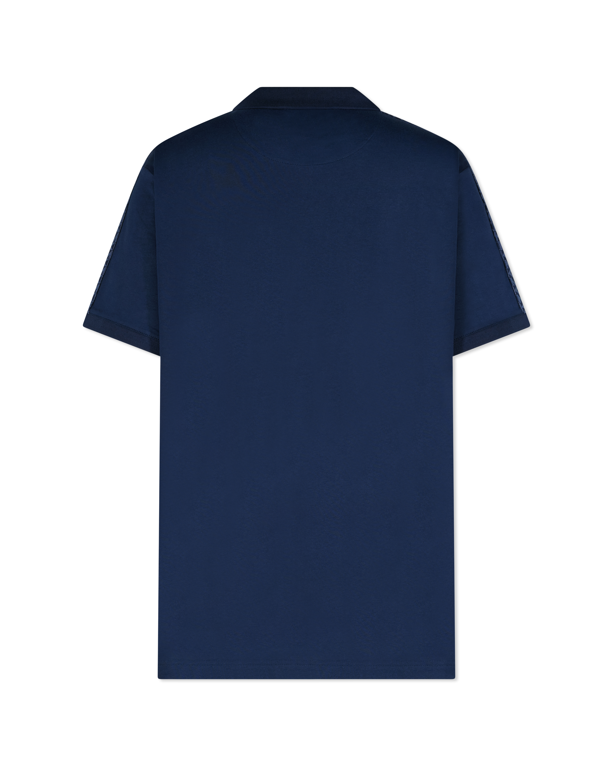 Block Print Cotton Polo Shirt