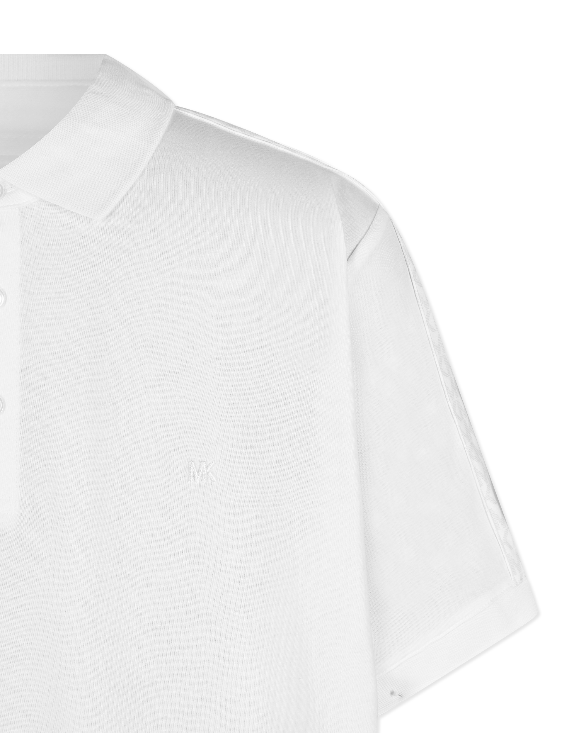 Block Print Cotton Polo Shirt