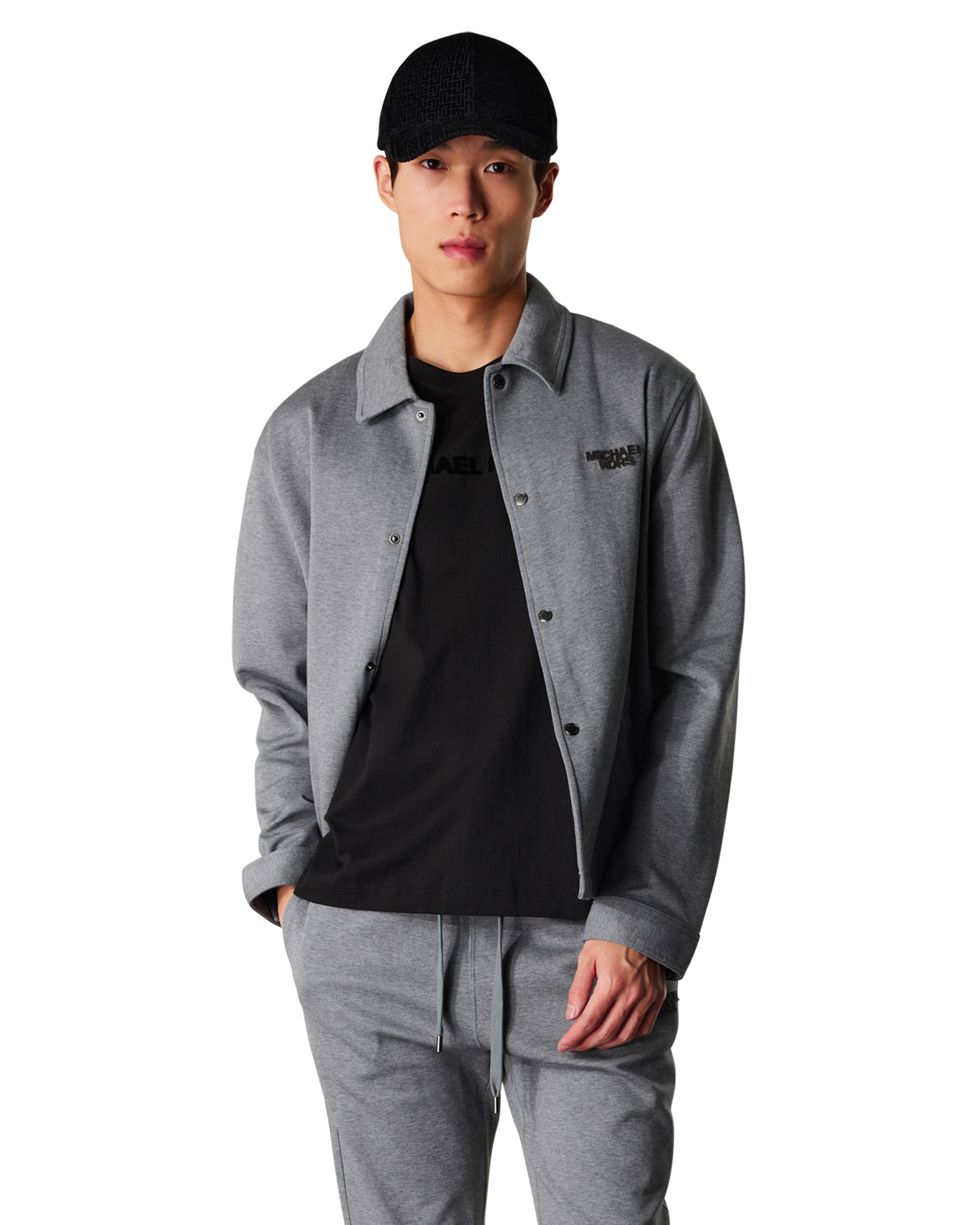 Logo Embossed Shirt Jacket