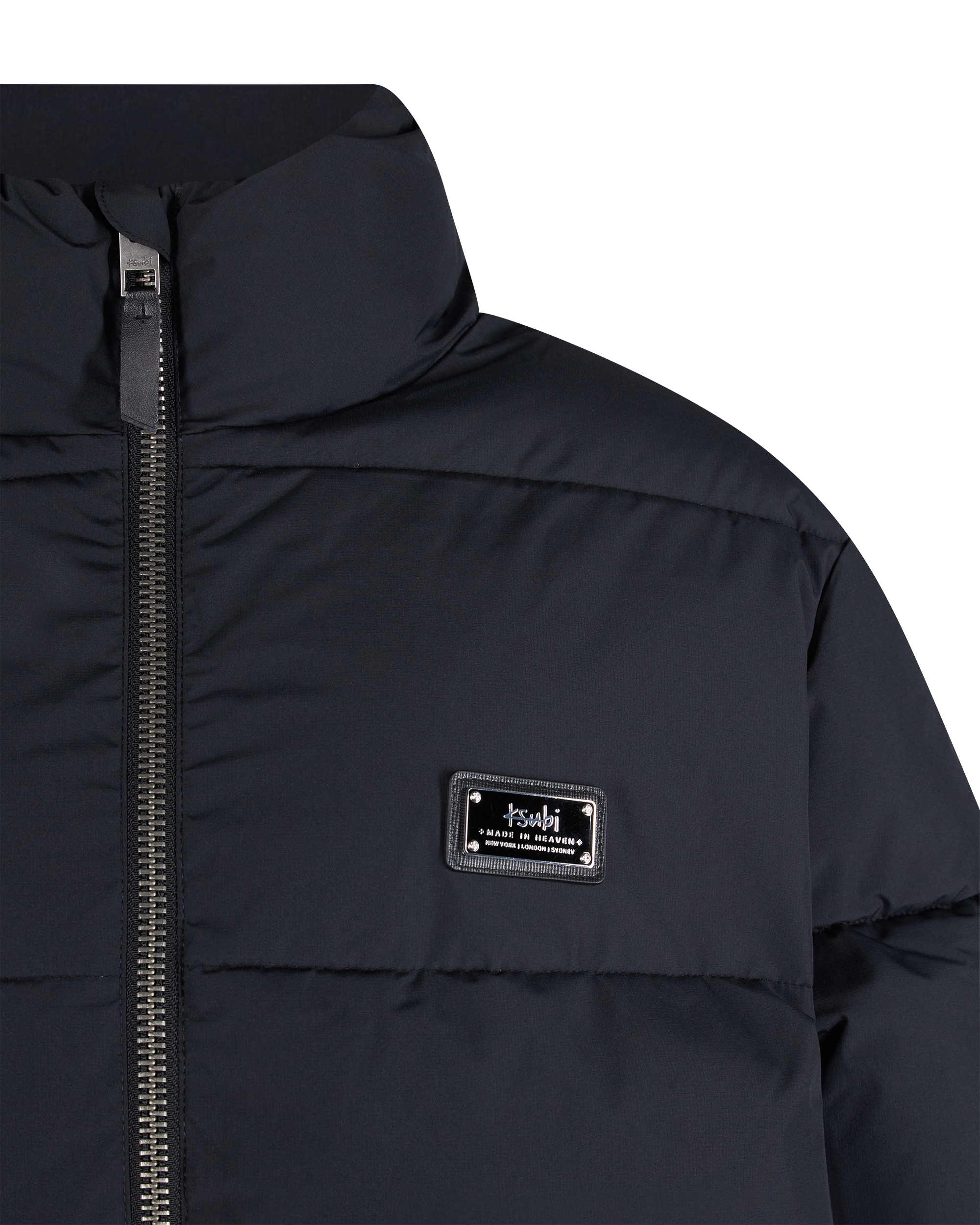 Black Polyester Ksubi Jeans Cinched Puffer by KSUBI | DIHSAN