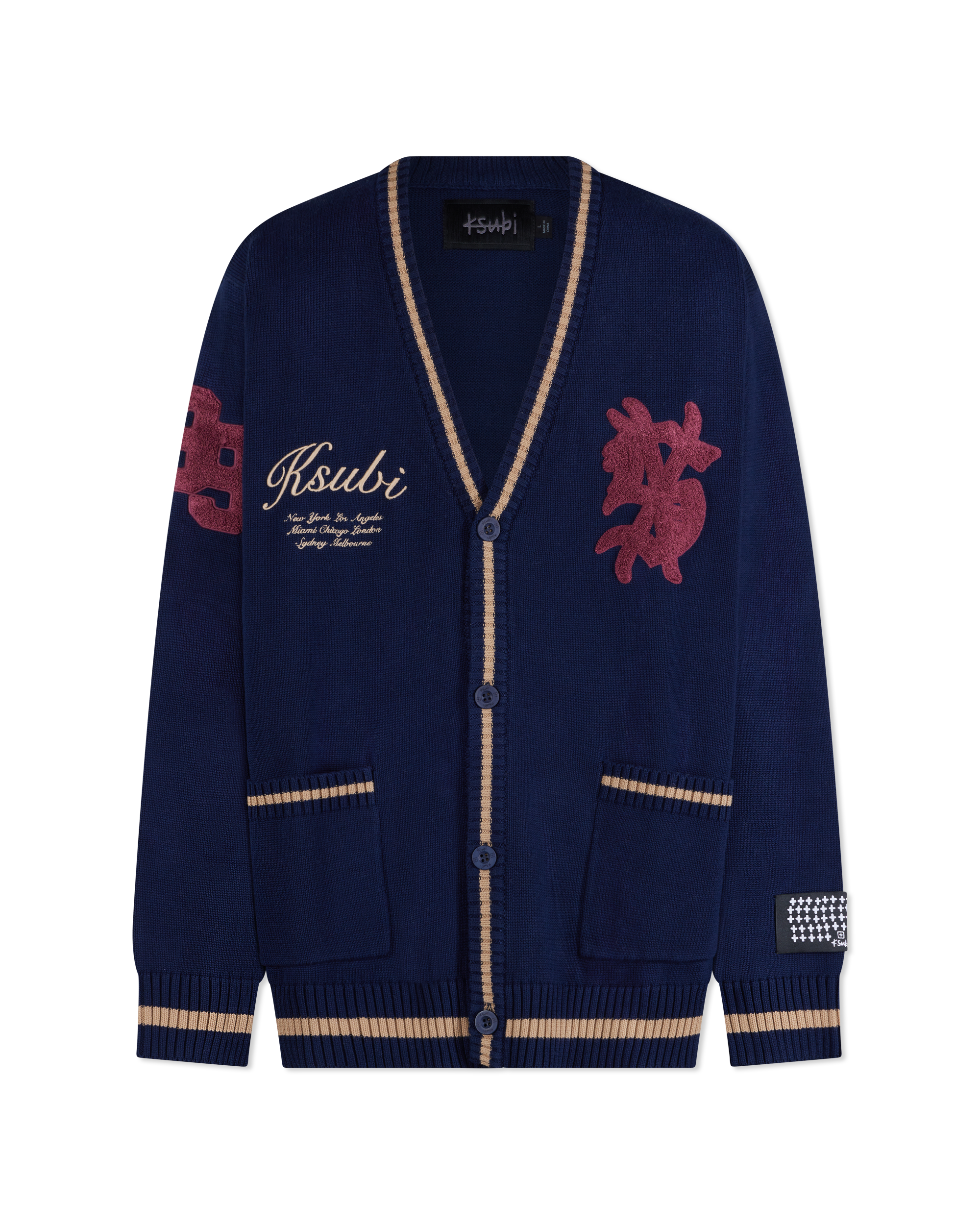 Navy Cotton Ksubi Jeans Playoff Cardigan by KSUBI | DIHSAN