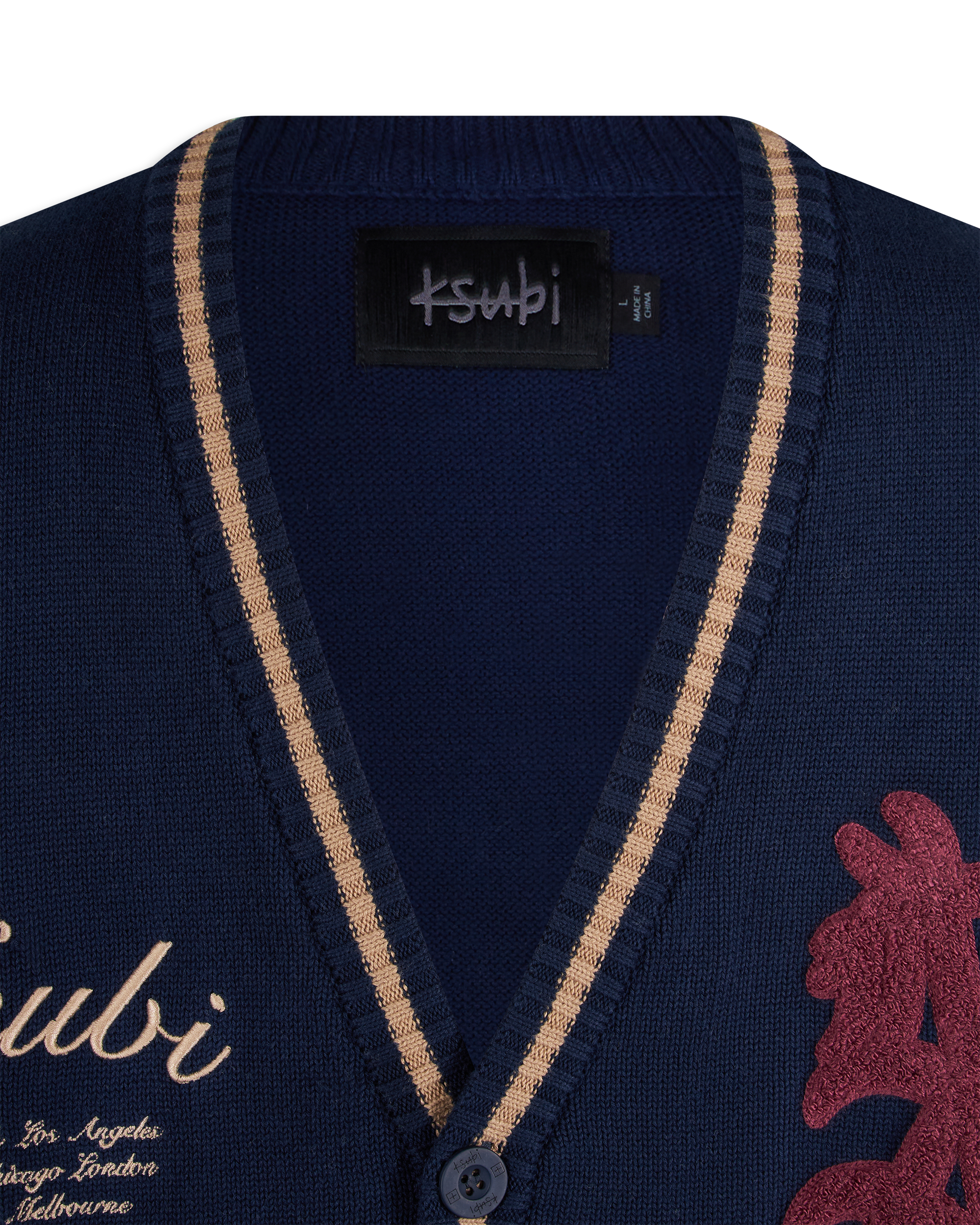 Navy Cotton Ksubi Jeans Playoff Cardigan by KSUBI | DIHSAN