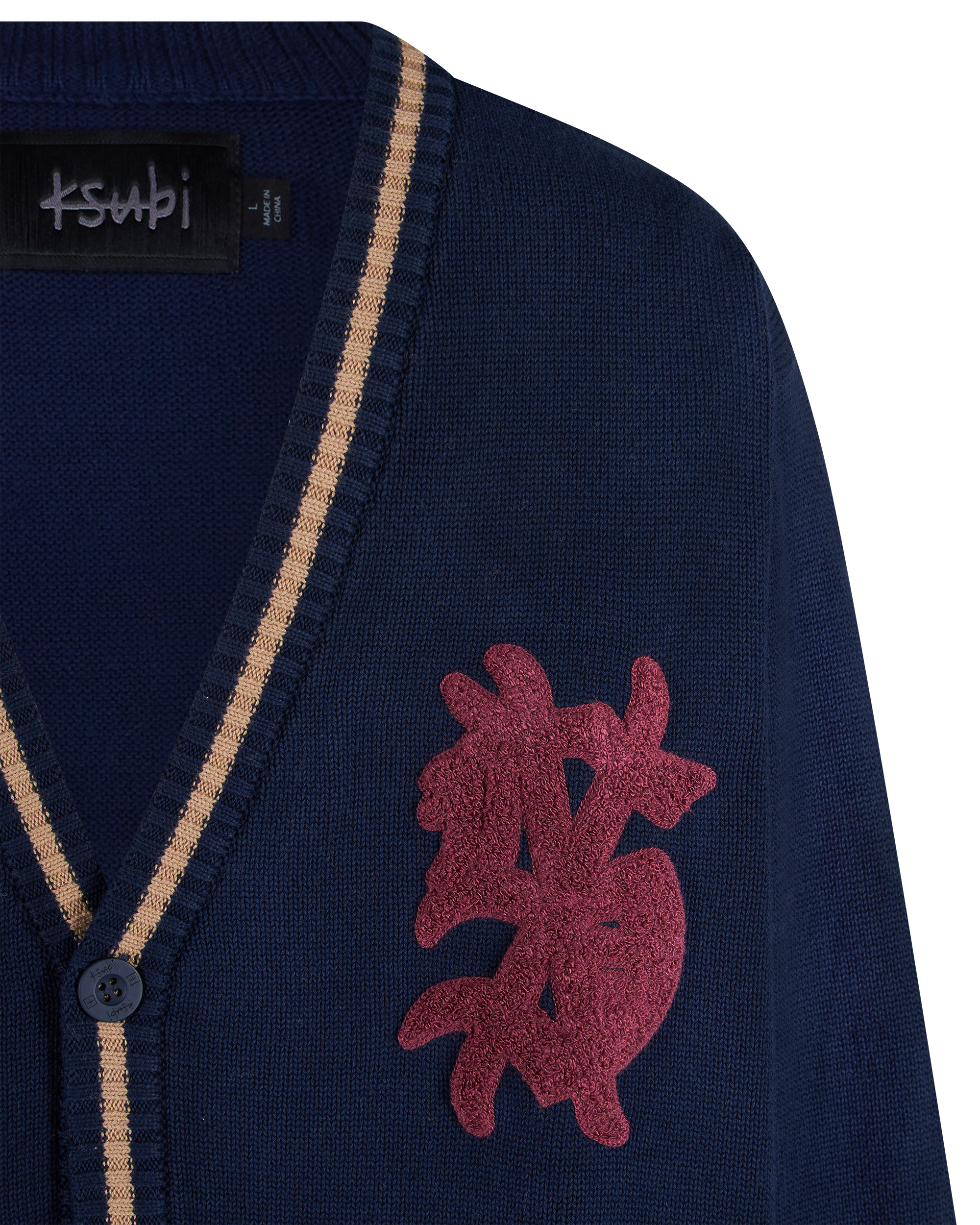 Navy Cotton Ksubi Jeans Playoff Cardigan by KSUBI | DIHSAN