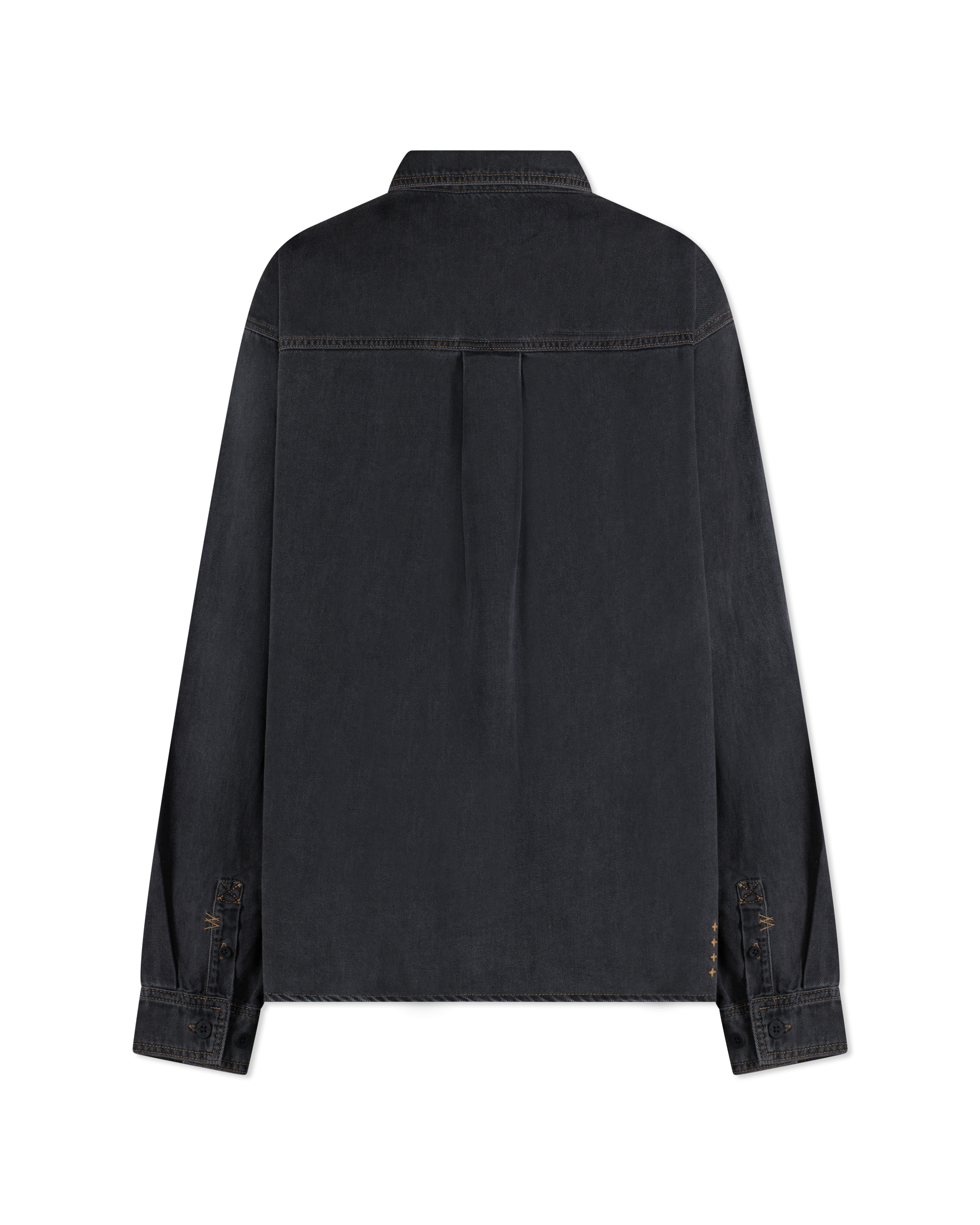 Baxter Black Cotton Ksubi Jeans Vulture Denim Shirt by KSUBI | DIHSAN