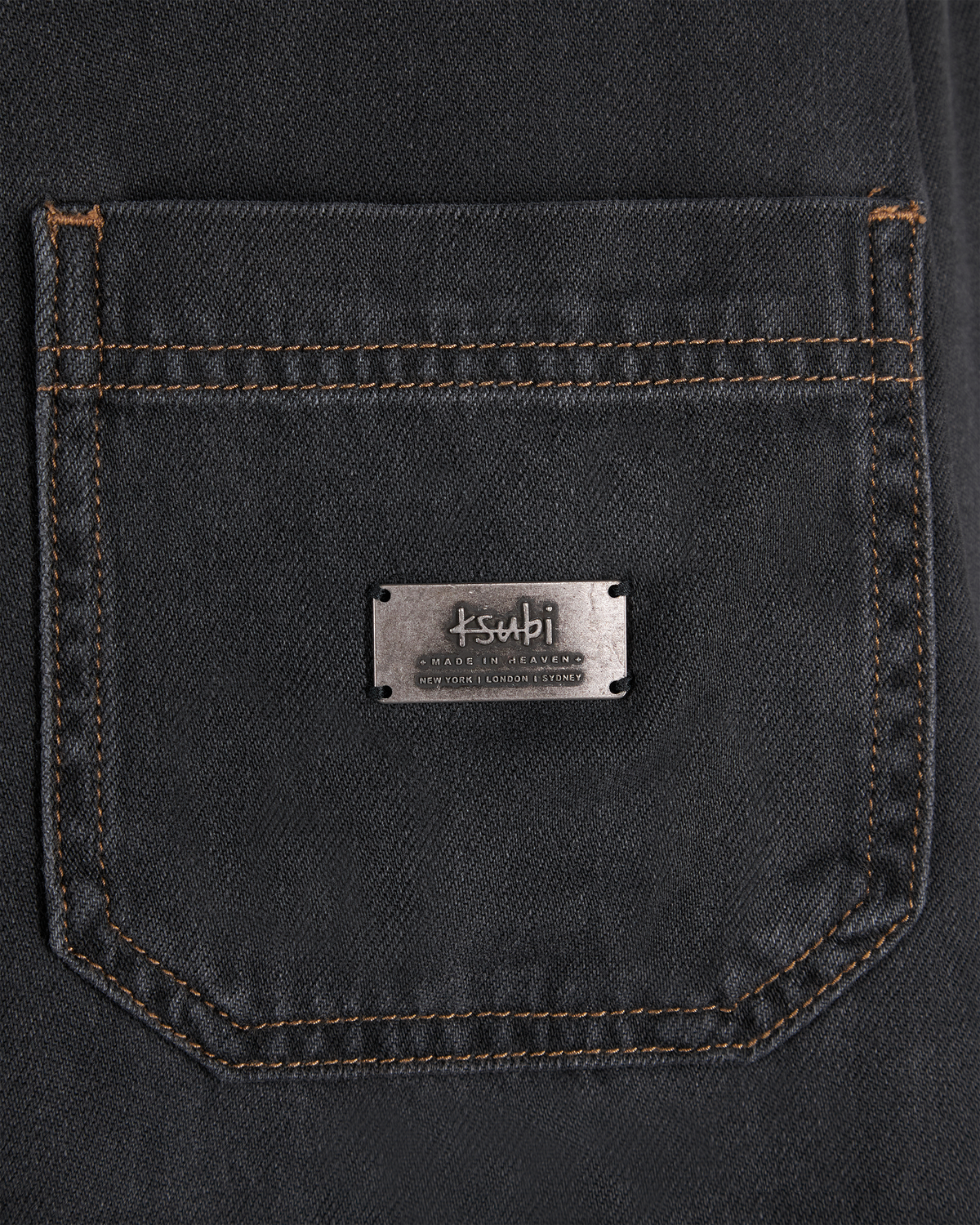 Baxter Black Cotton Ksubi Jeans Vulture Denim Shirt by KSUBI | DIHSAN