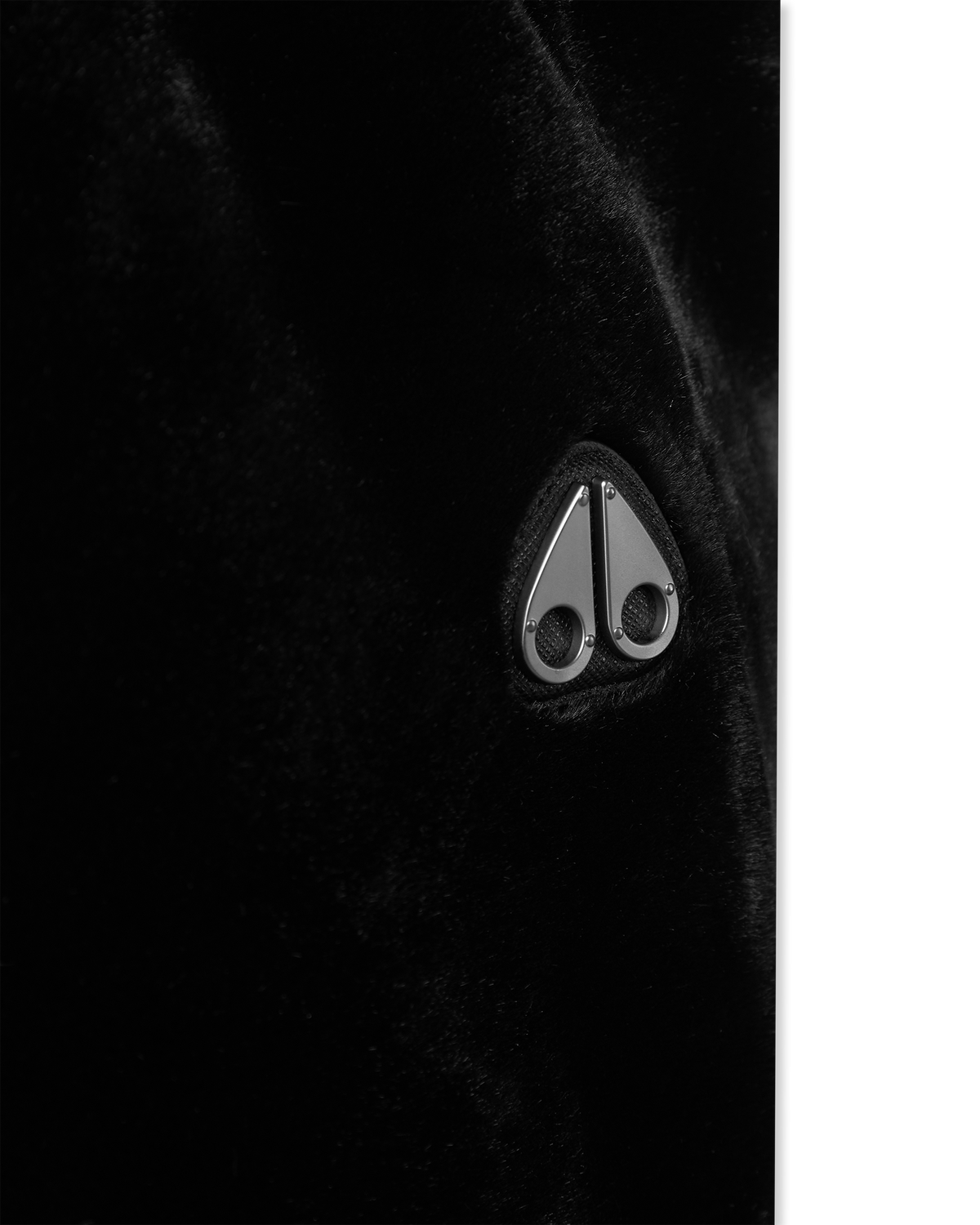 Black/Black Polyester Roland Reversible Bunny Hoodie by Moose Knuckles | DIHSAN