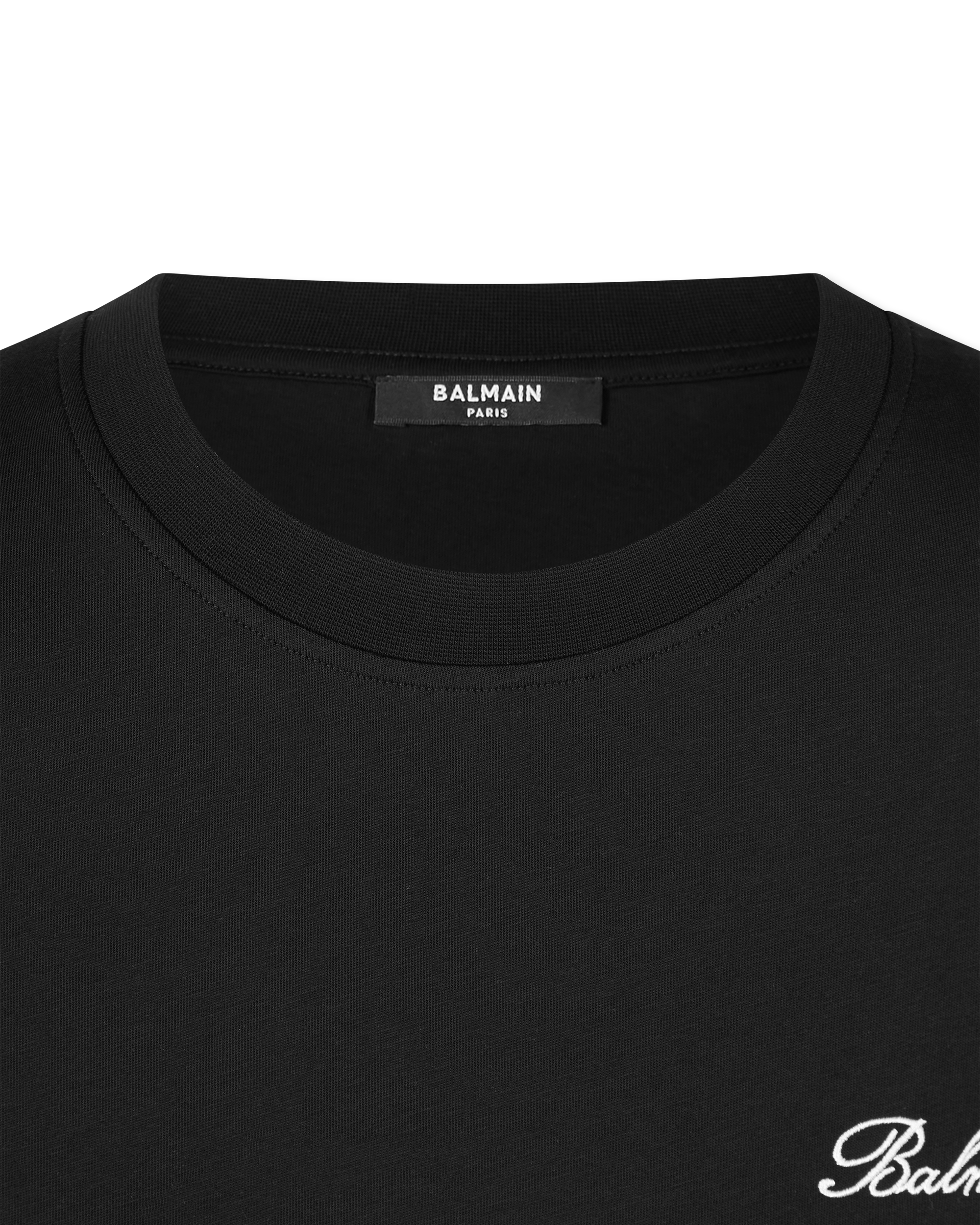 Embroidered Balmain Signature T-Shirt