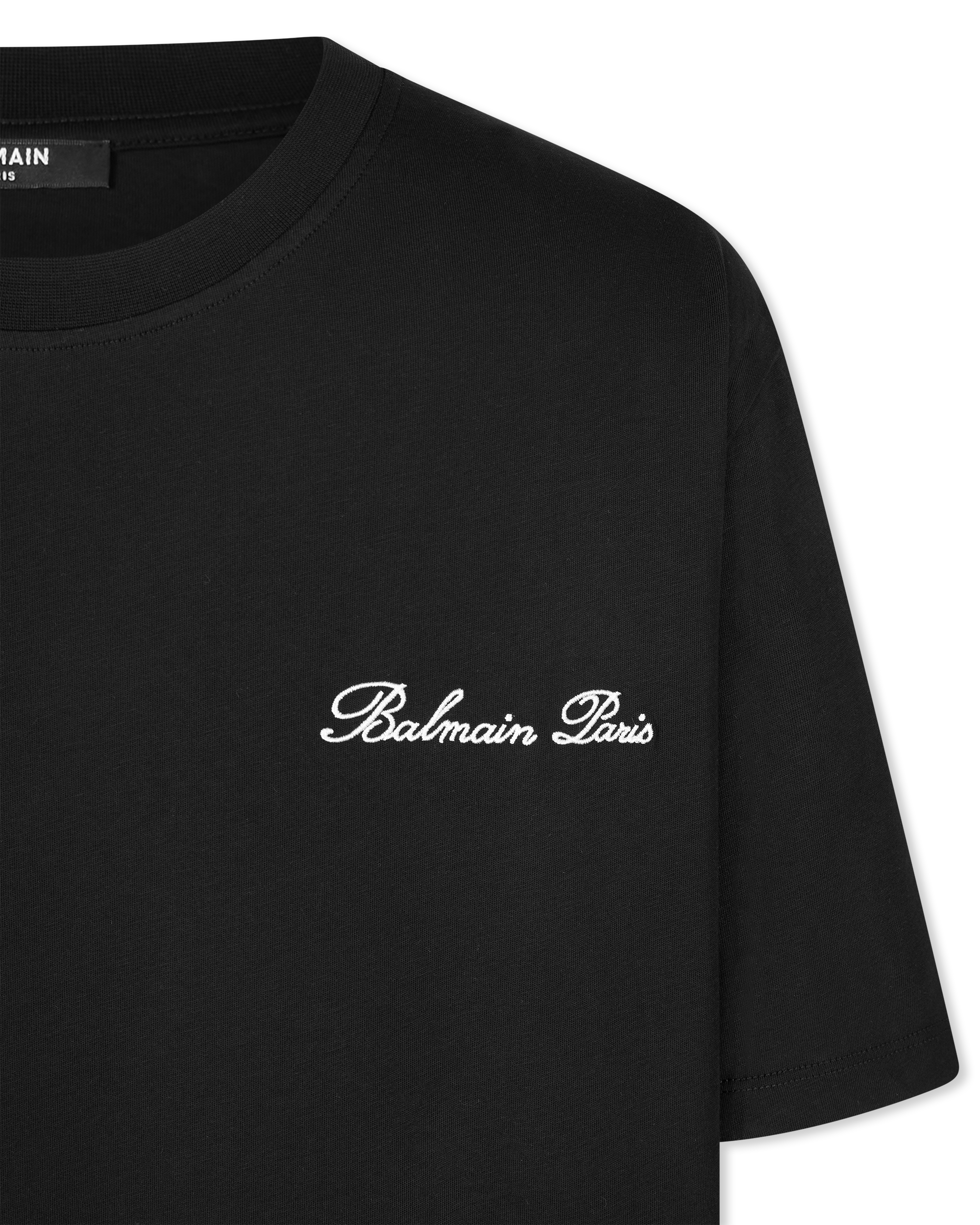 Embroidered Balmain Signature T-Shirt