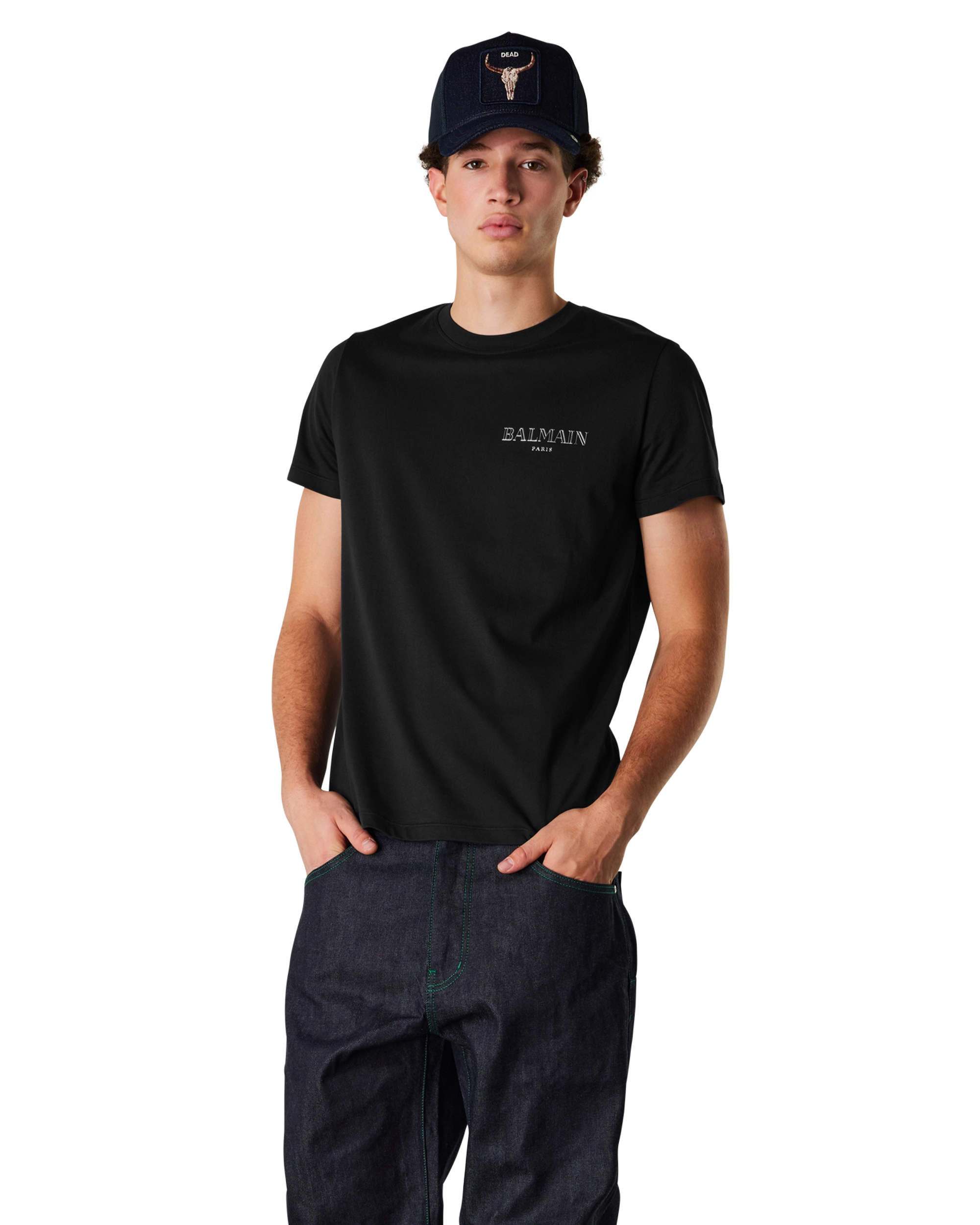 Balmain Vintage Gel Logo T-Shirt