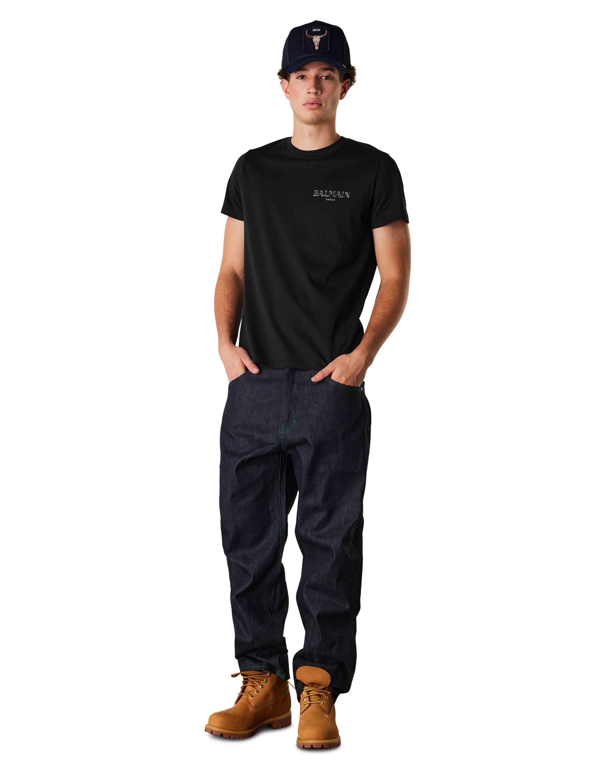 Balmain Vintage Gel Logo T-Shirt