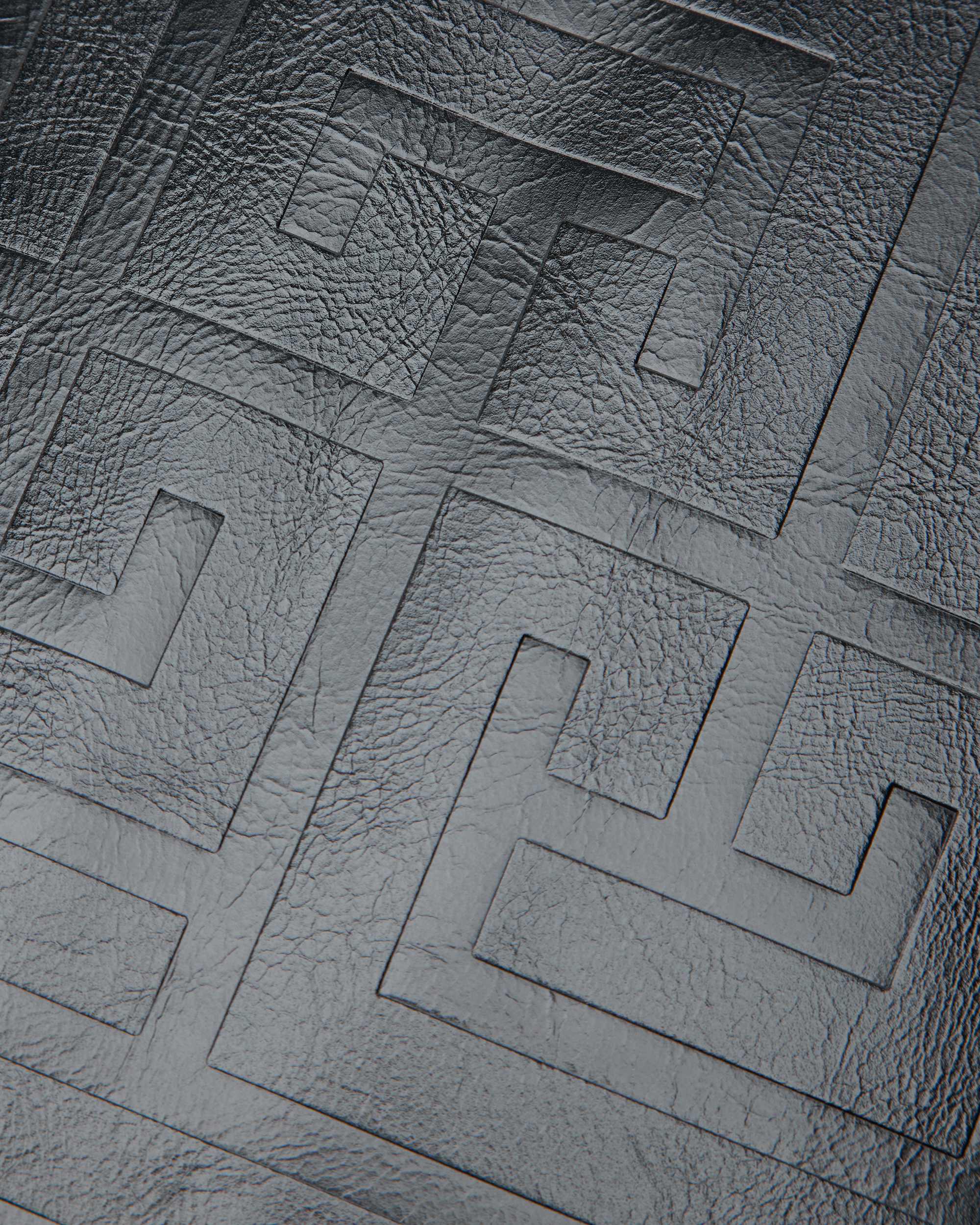 1945 Monogrammed Crinkled Leather Hobo Tote Bag