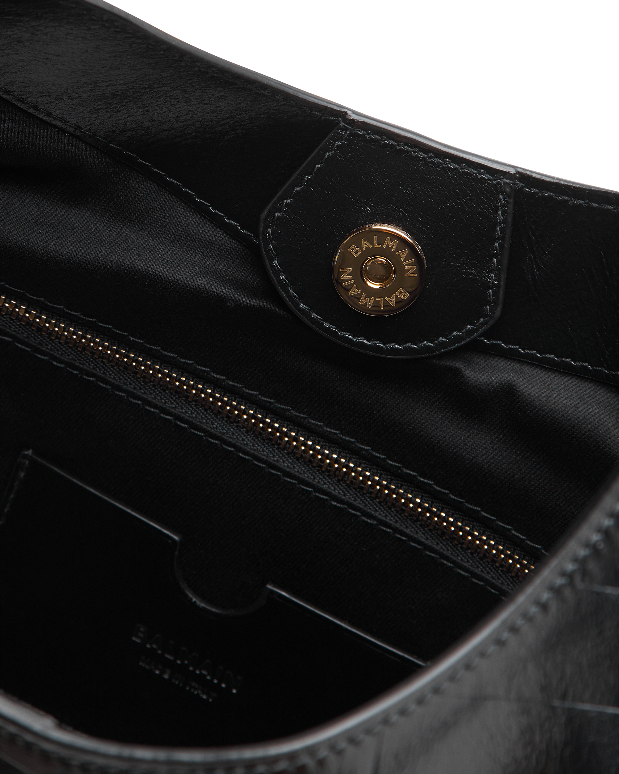 1945 Monogrammed Crinkled Leather Hobo Tote Bag