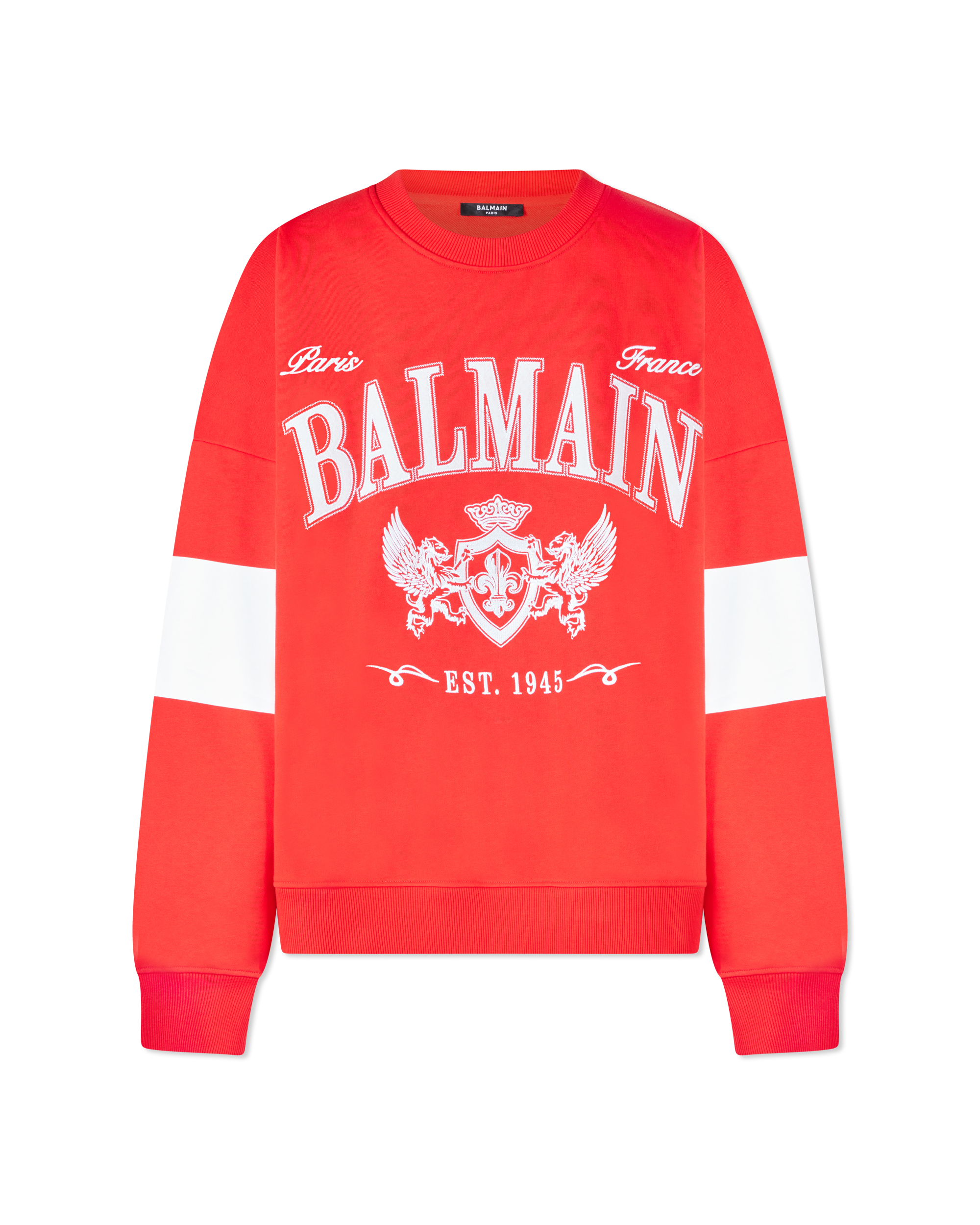 Boxy Balmain College Sweatshirt