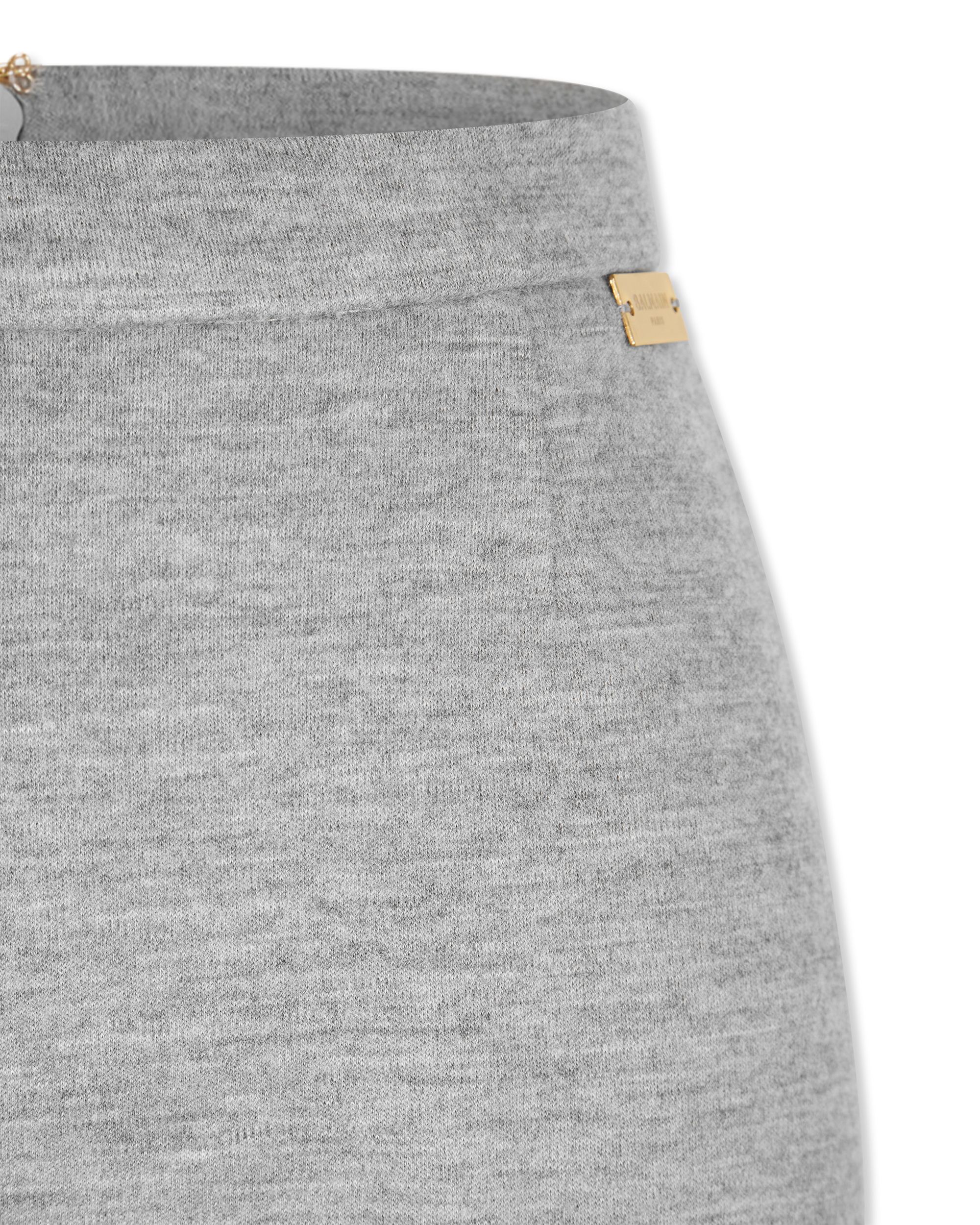 Zippered Cotton Knit Leggings