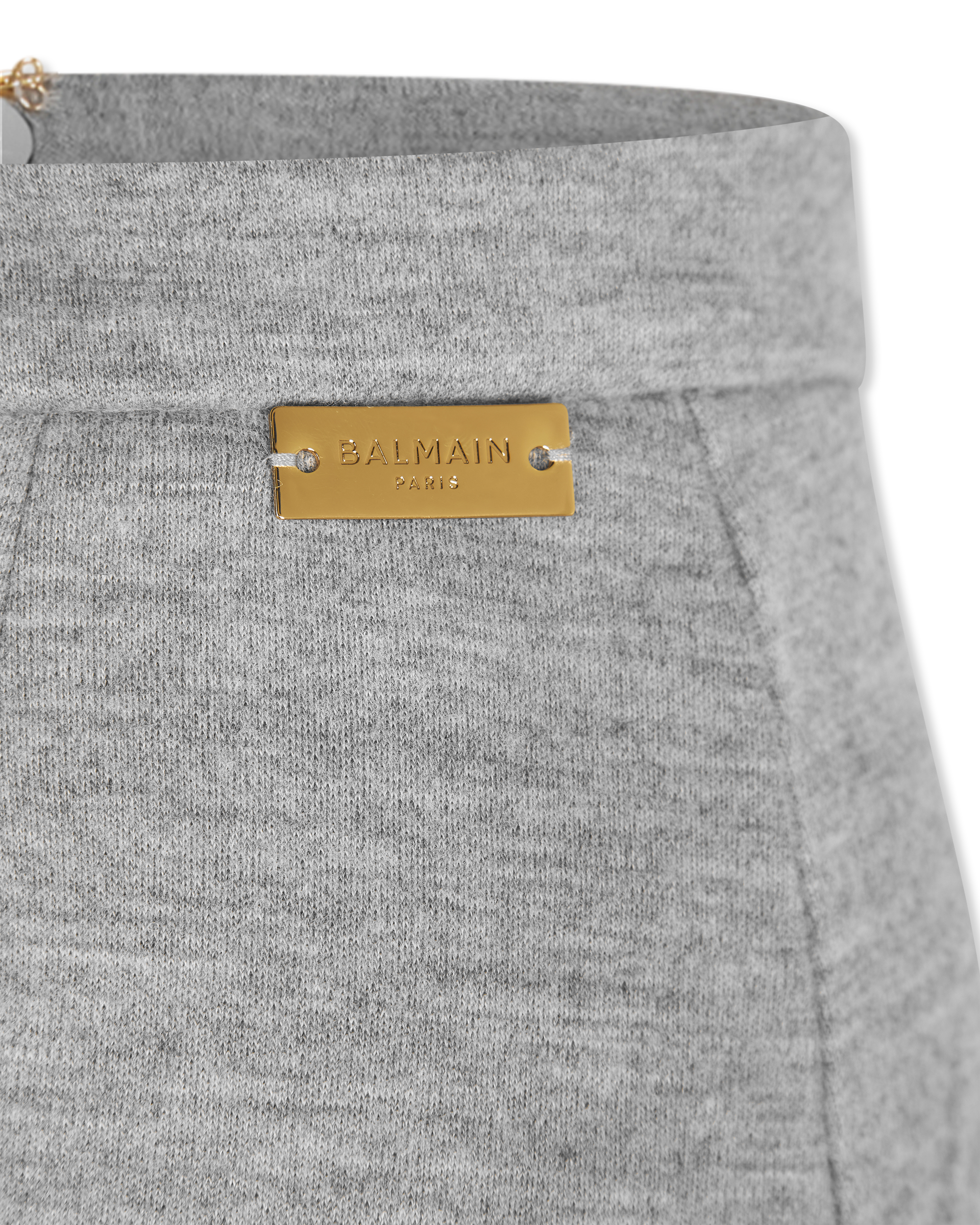 Zippered Cotton Knit Leggings