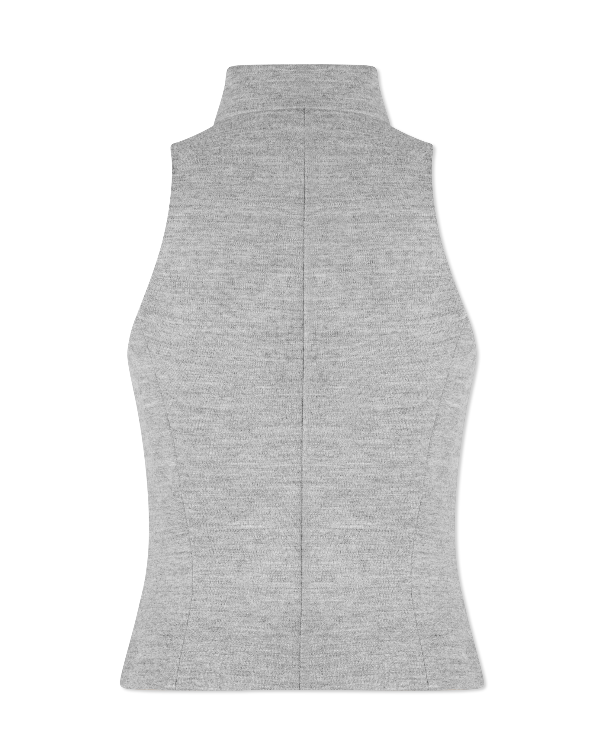 Halterneck Zipped Knit Top