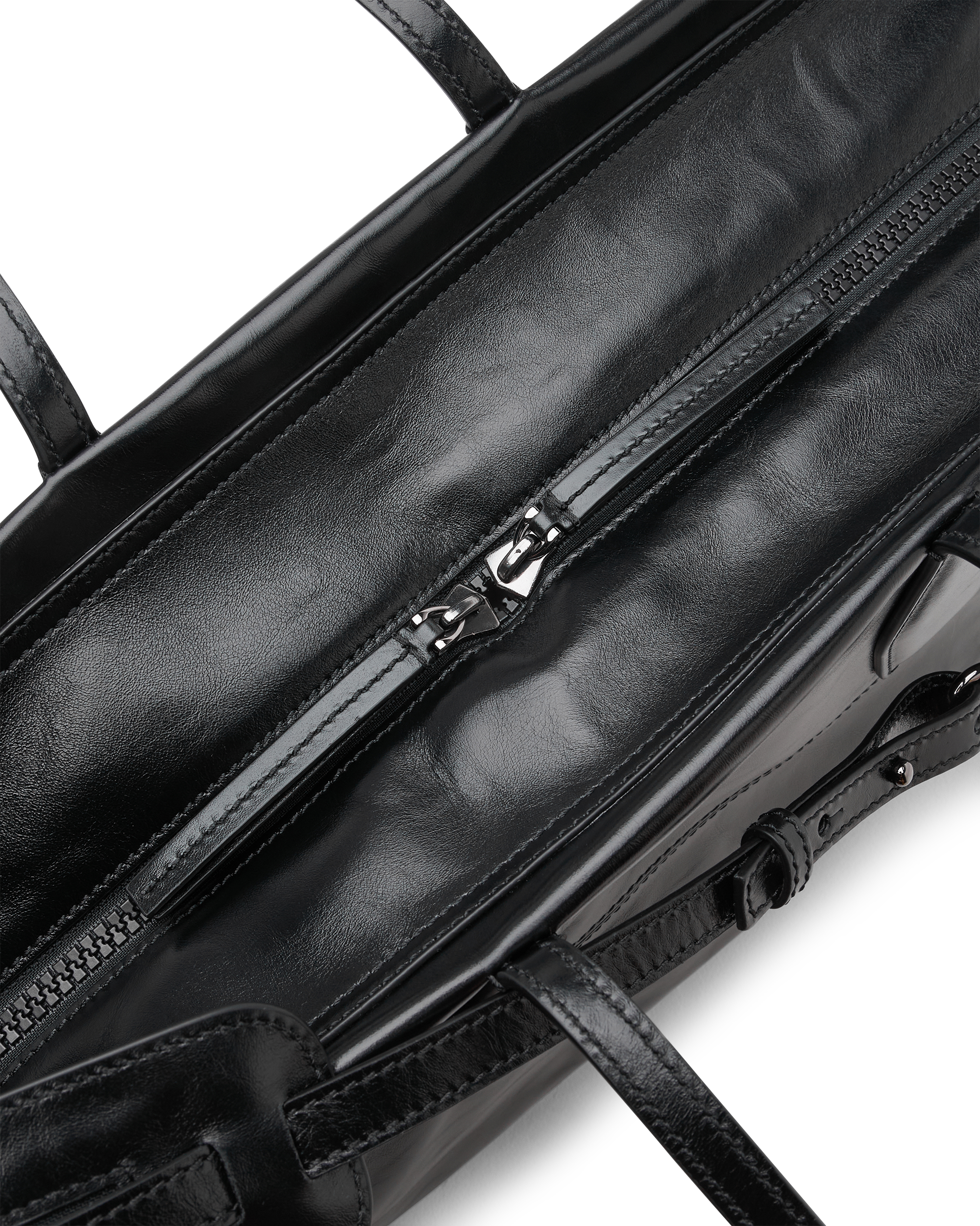 Track Zips Calfskin Tote Bag