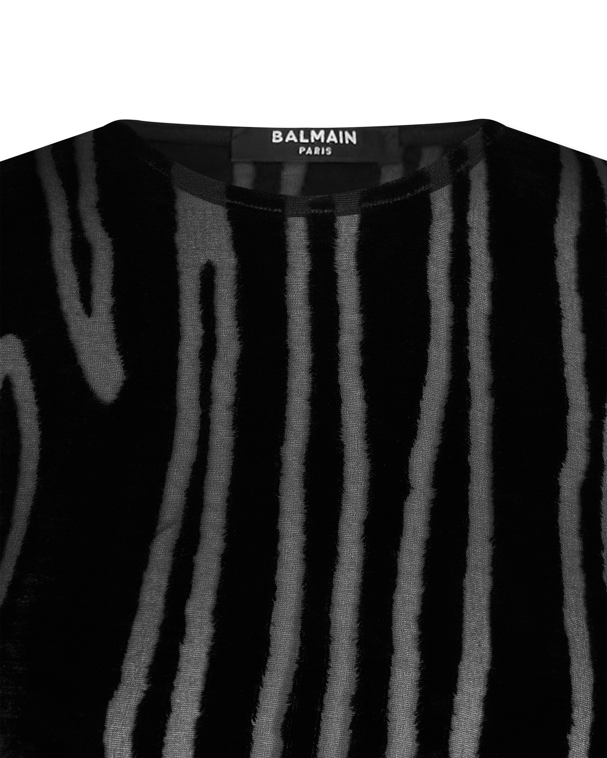 Zebra-Print Velvet Dress