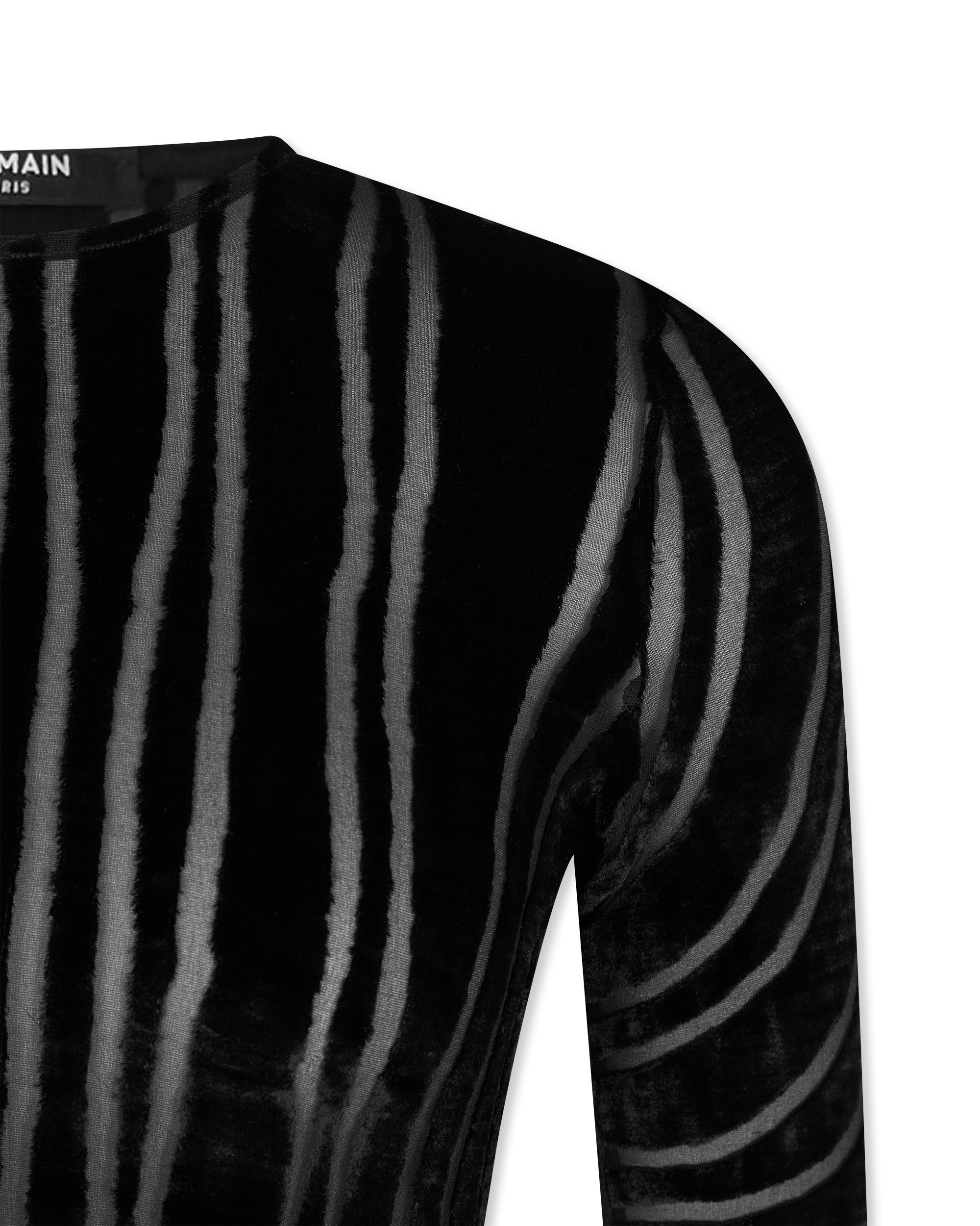 Zebra-Print Velvet Dress