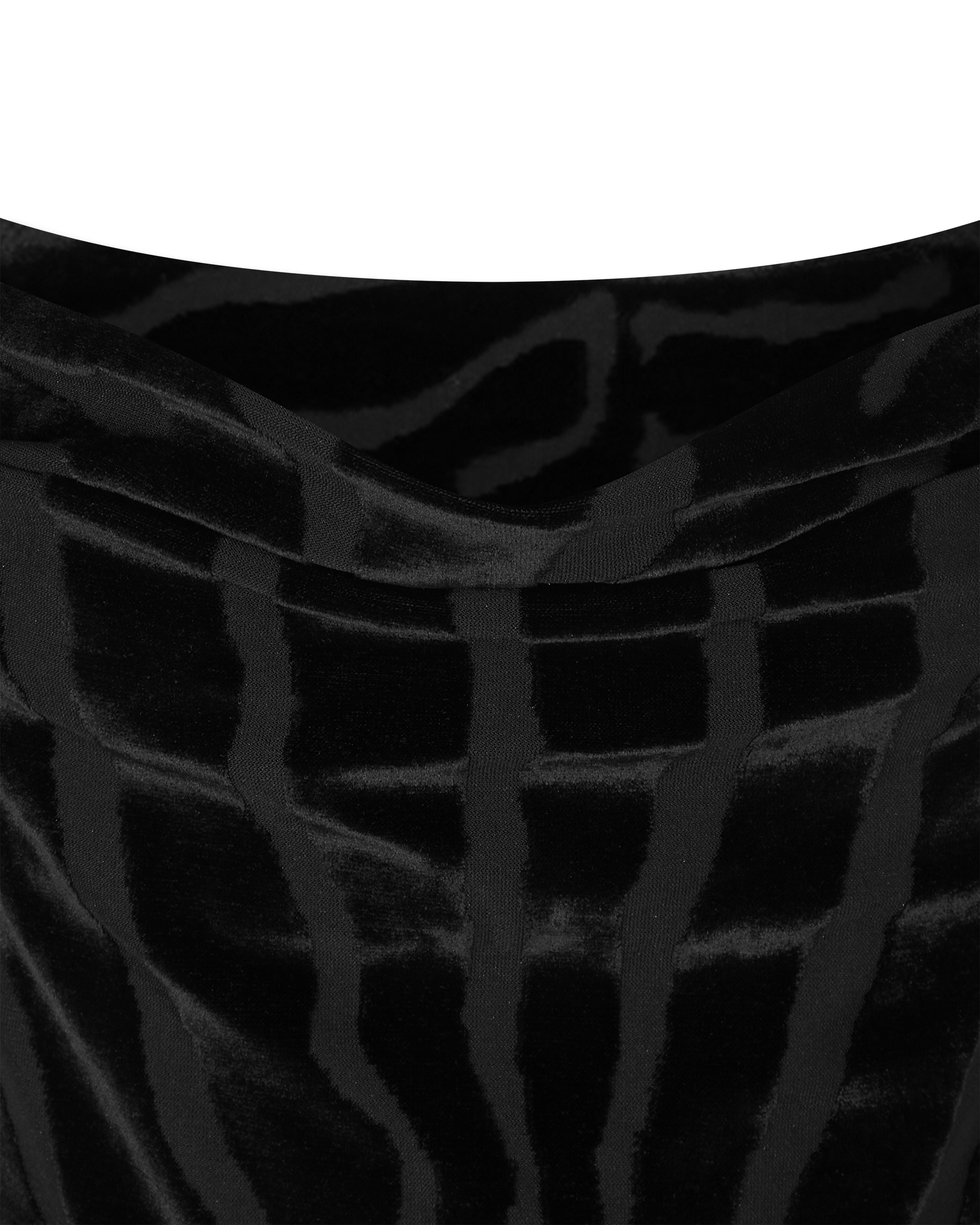 Black Polyester Blend Velvet Zebra Print Gown by Balmain | DIHSAN