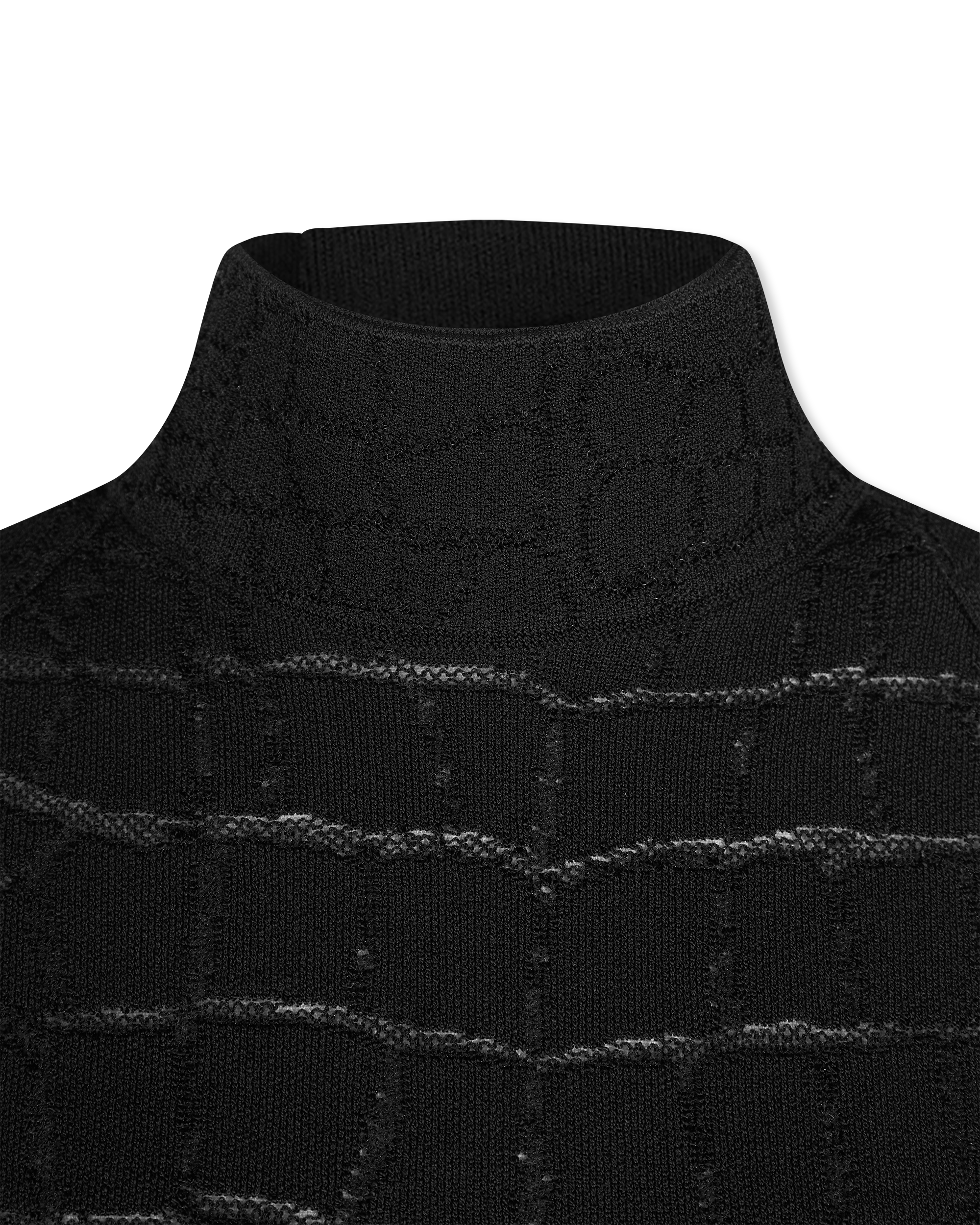 Croc-Effect Knit Open-Back Maxi Dress