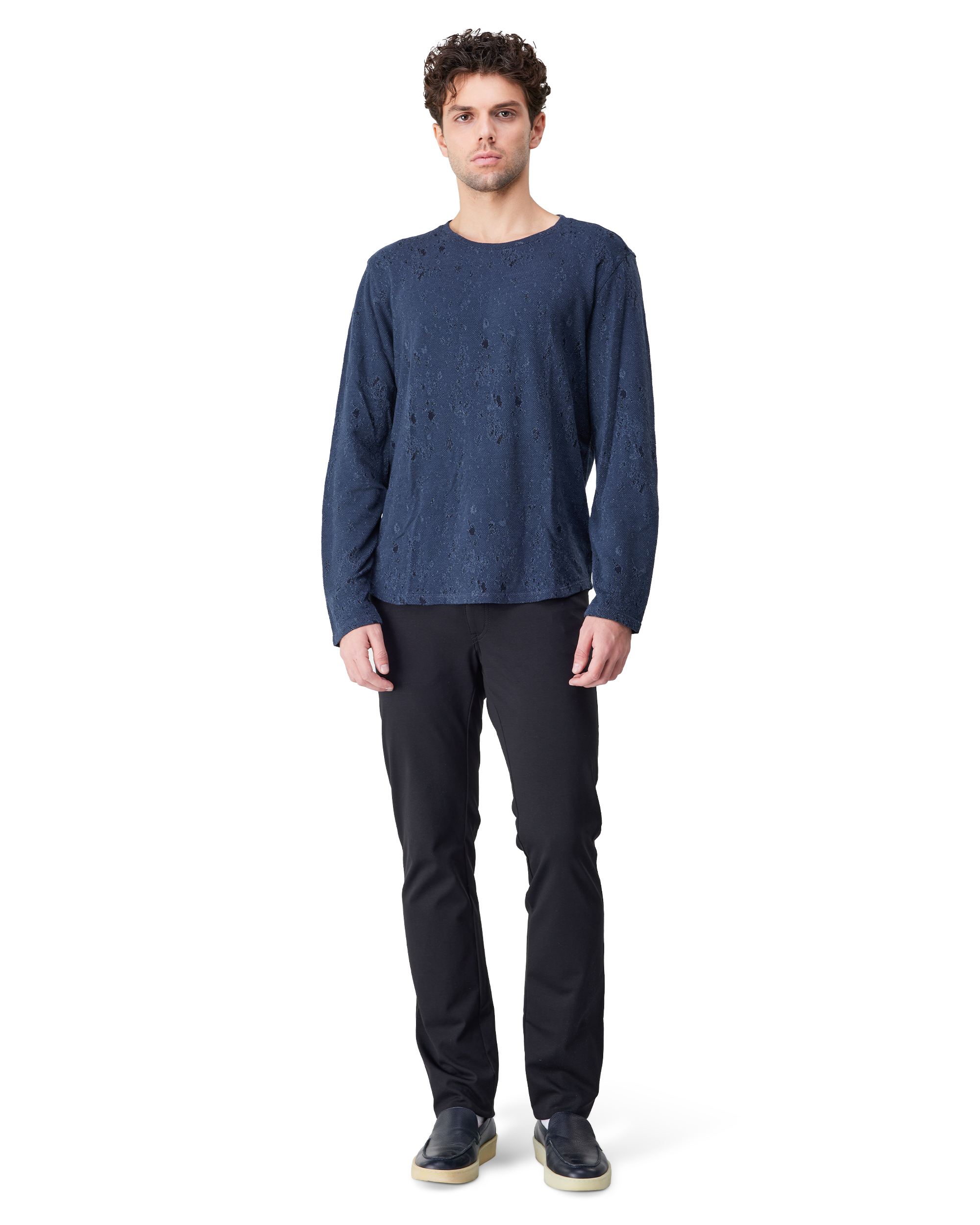 Tecture Jacquard Crewneck Sweater