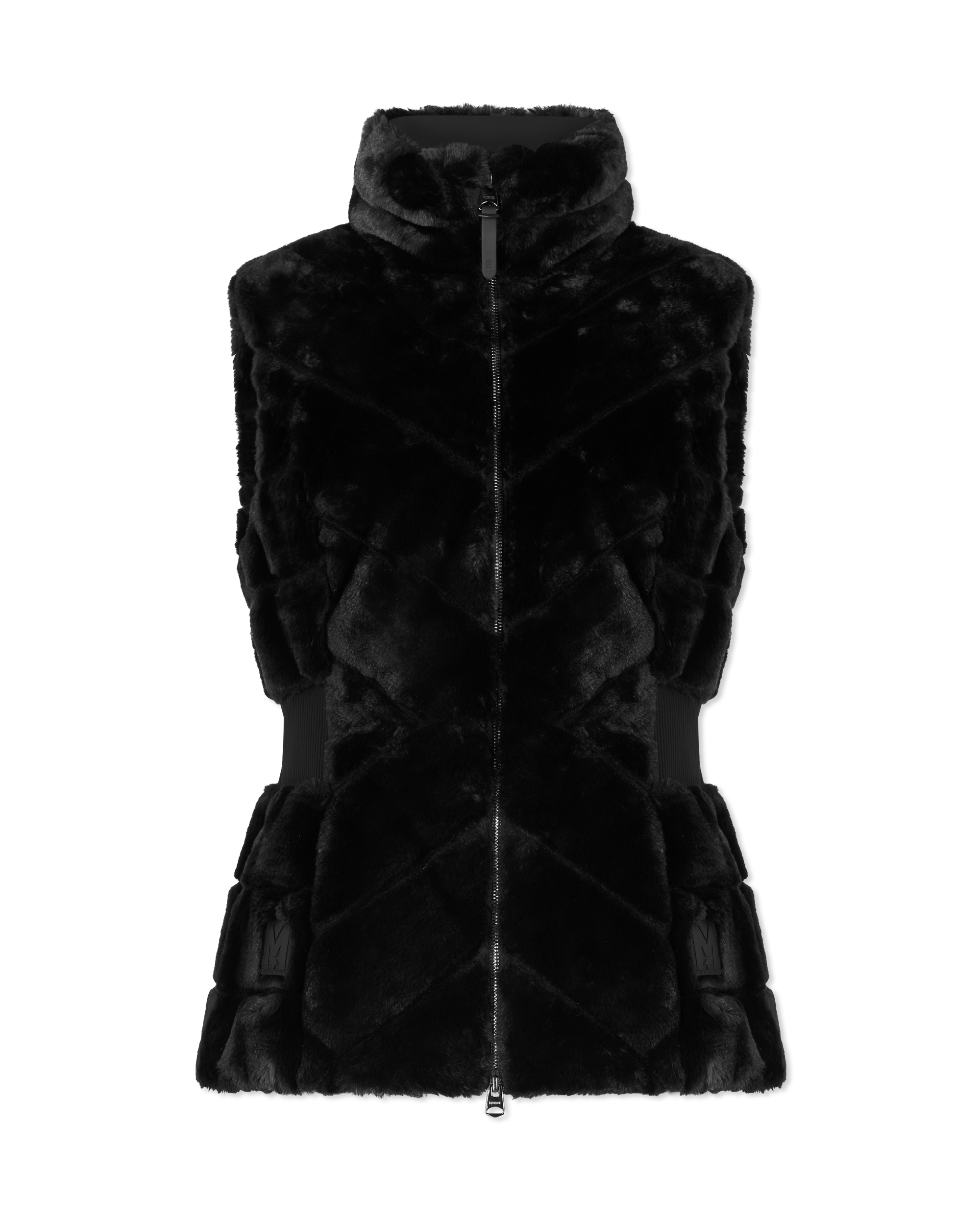 TWIGGY Down Faux-Fur Quilted Vest