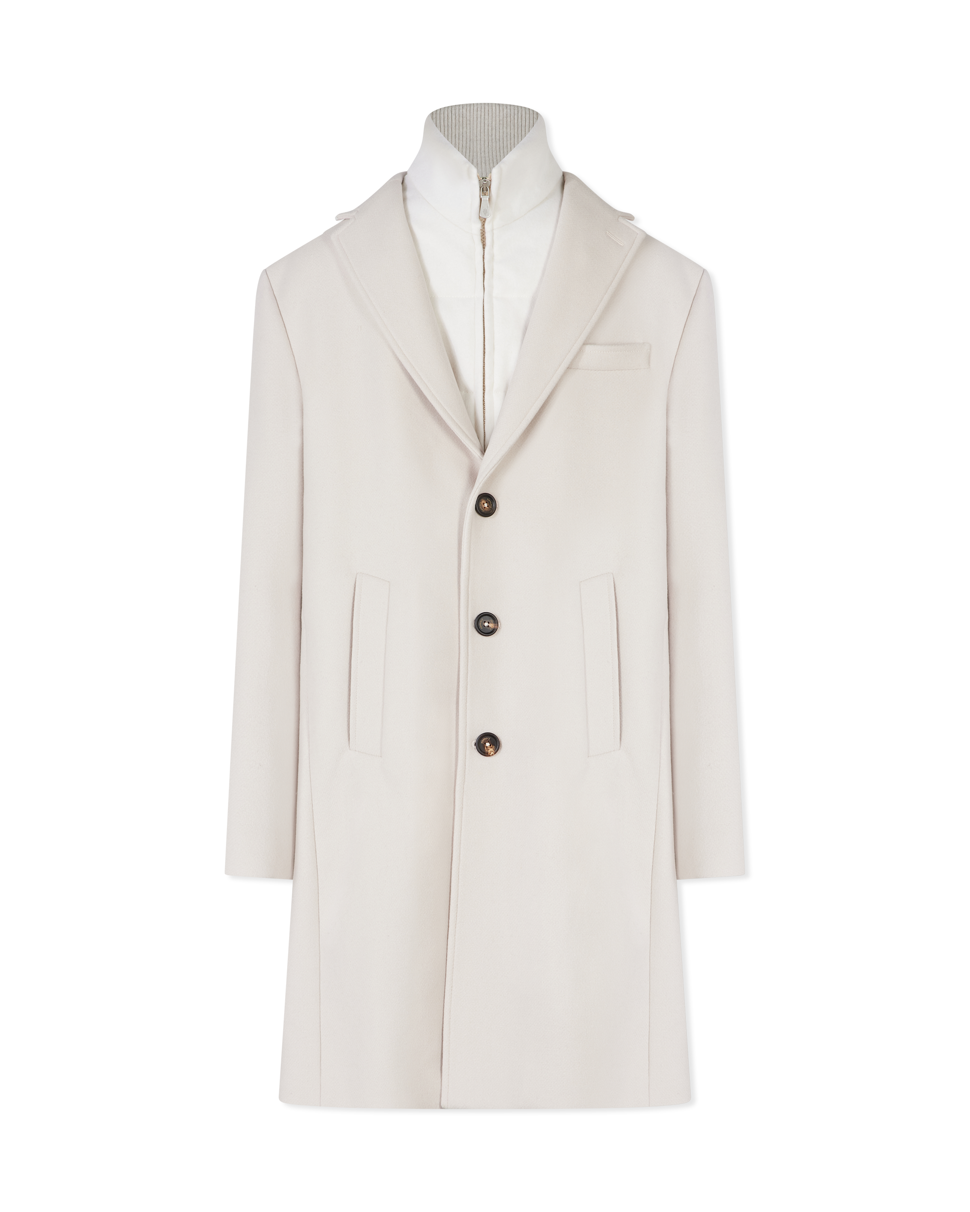 Woven Merino Wool Coat