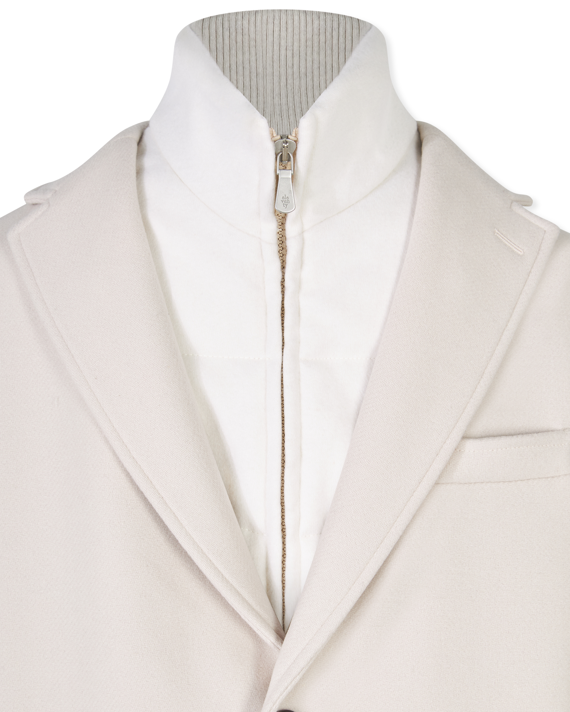 Woven Merino Wool Coat