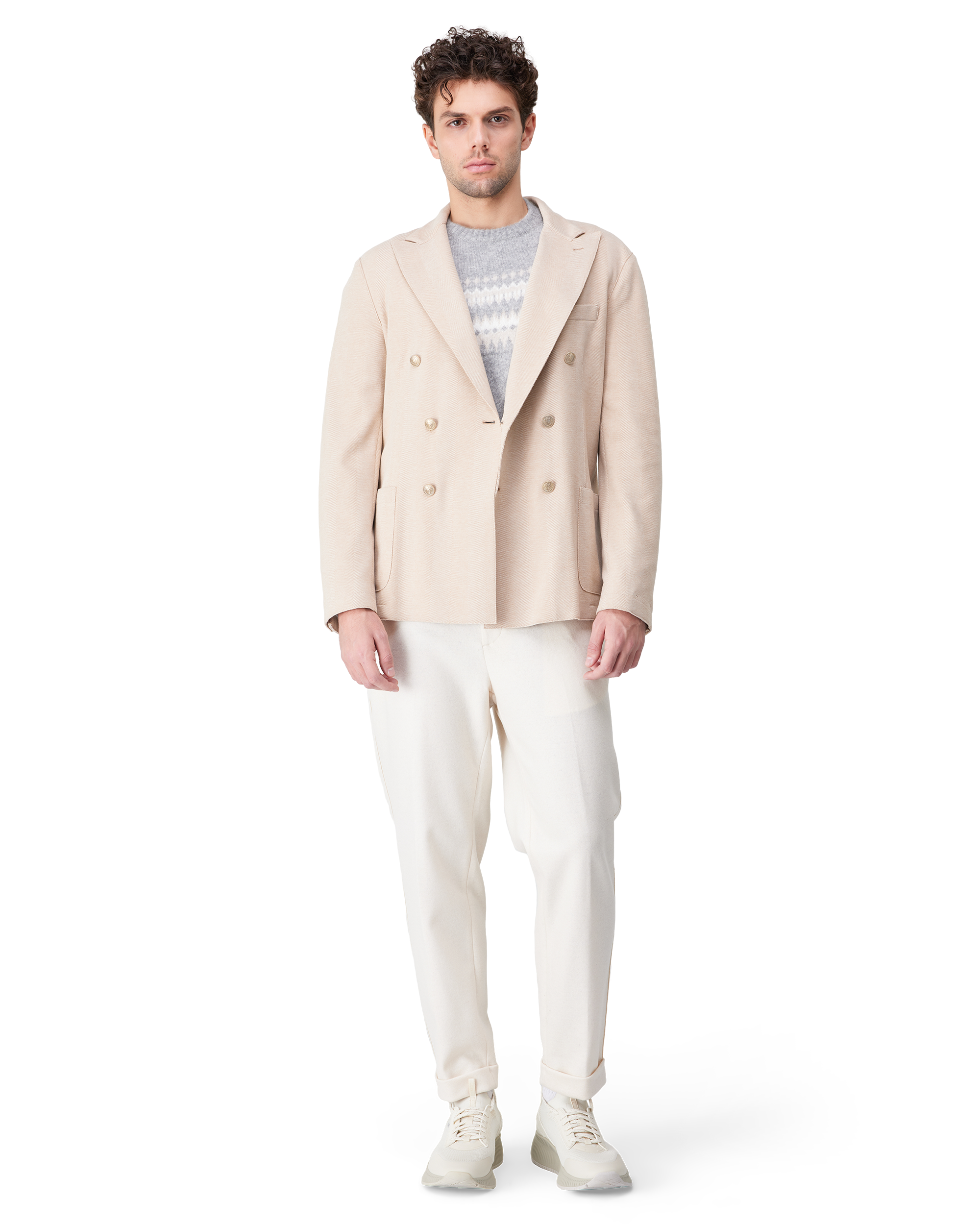 Double Breasted Woven Blazer Jacket