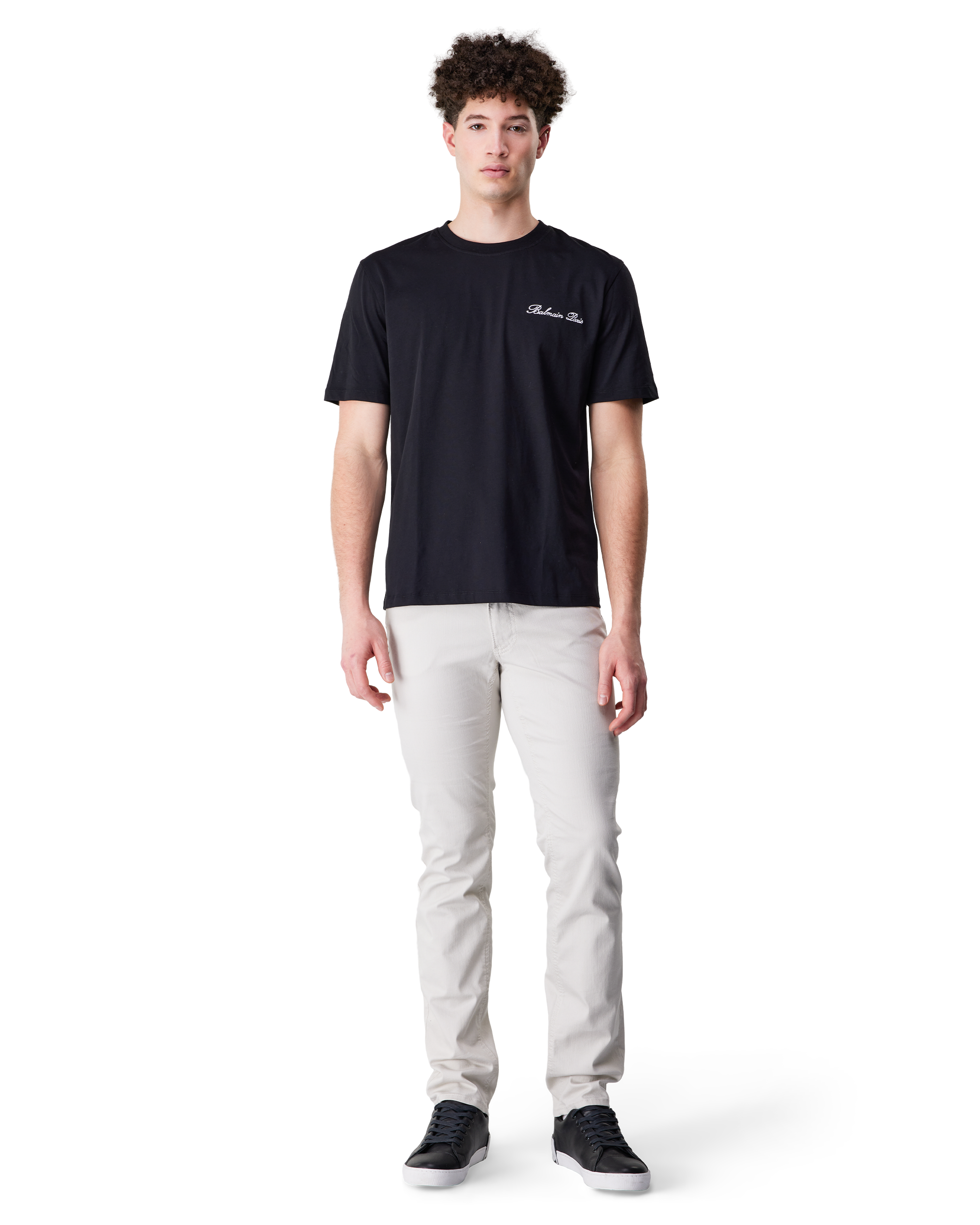 Embroidered Balmain Signature T-Shirt