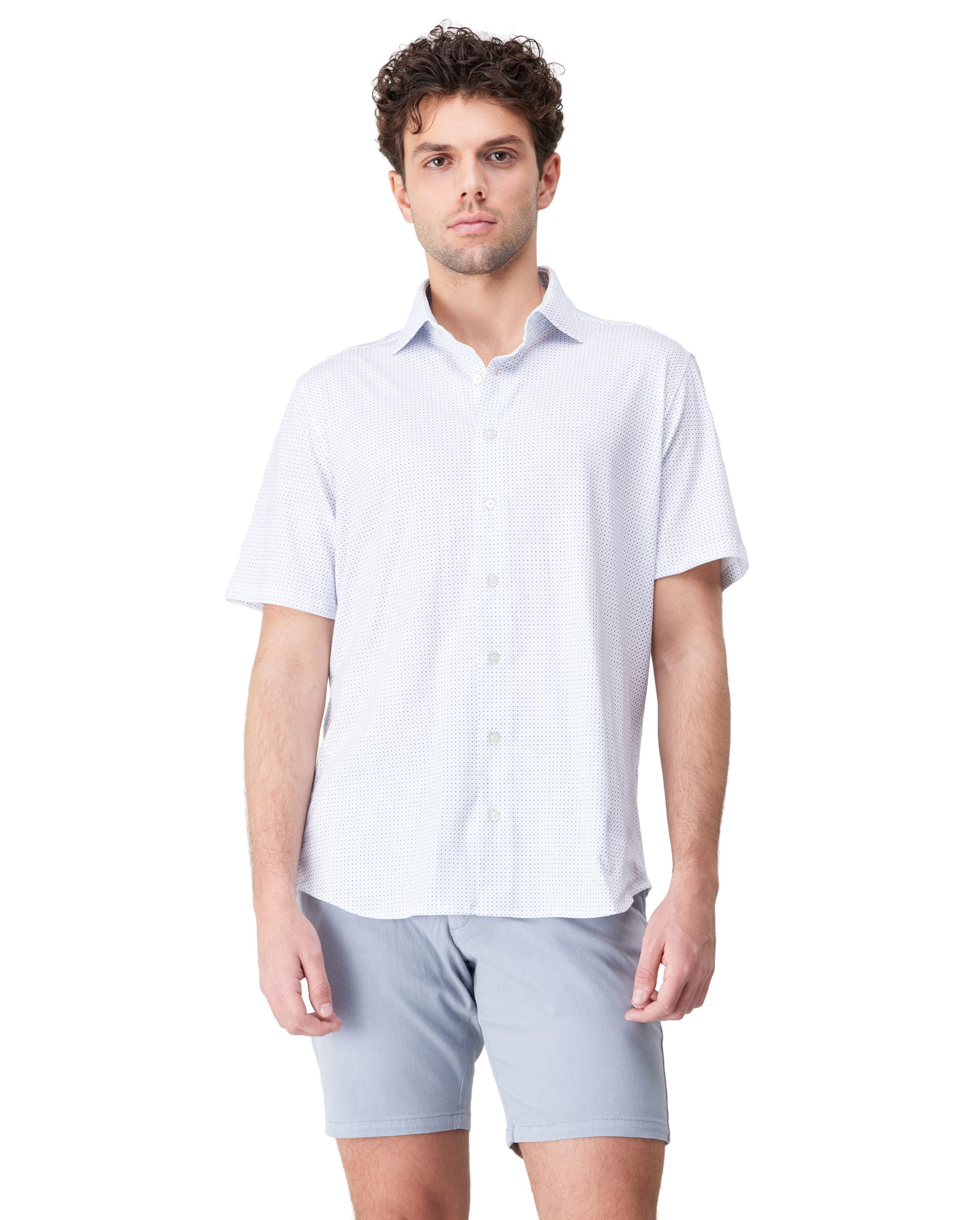 Printed Modern 4-Flex Stretch Knit Shirt