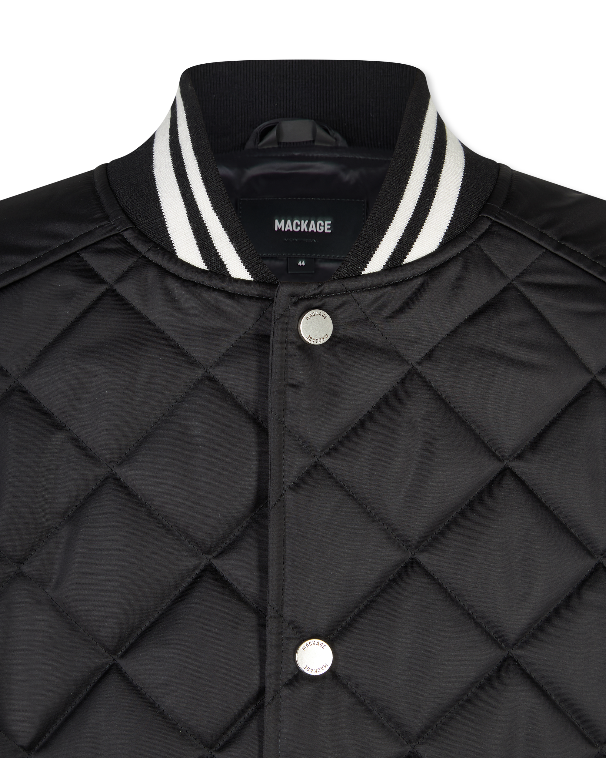 Black Recycled Aidan-SA Diamond-Quilted Bomber Jacket by Mackage | DIHSAN