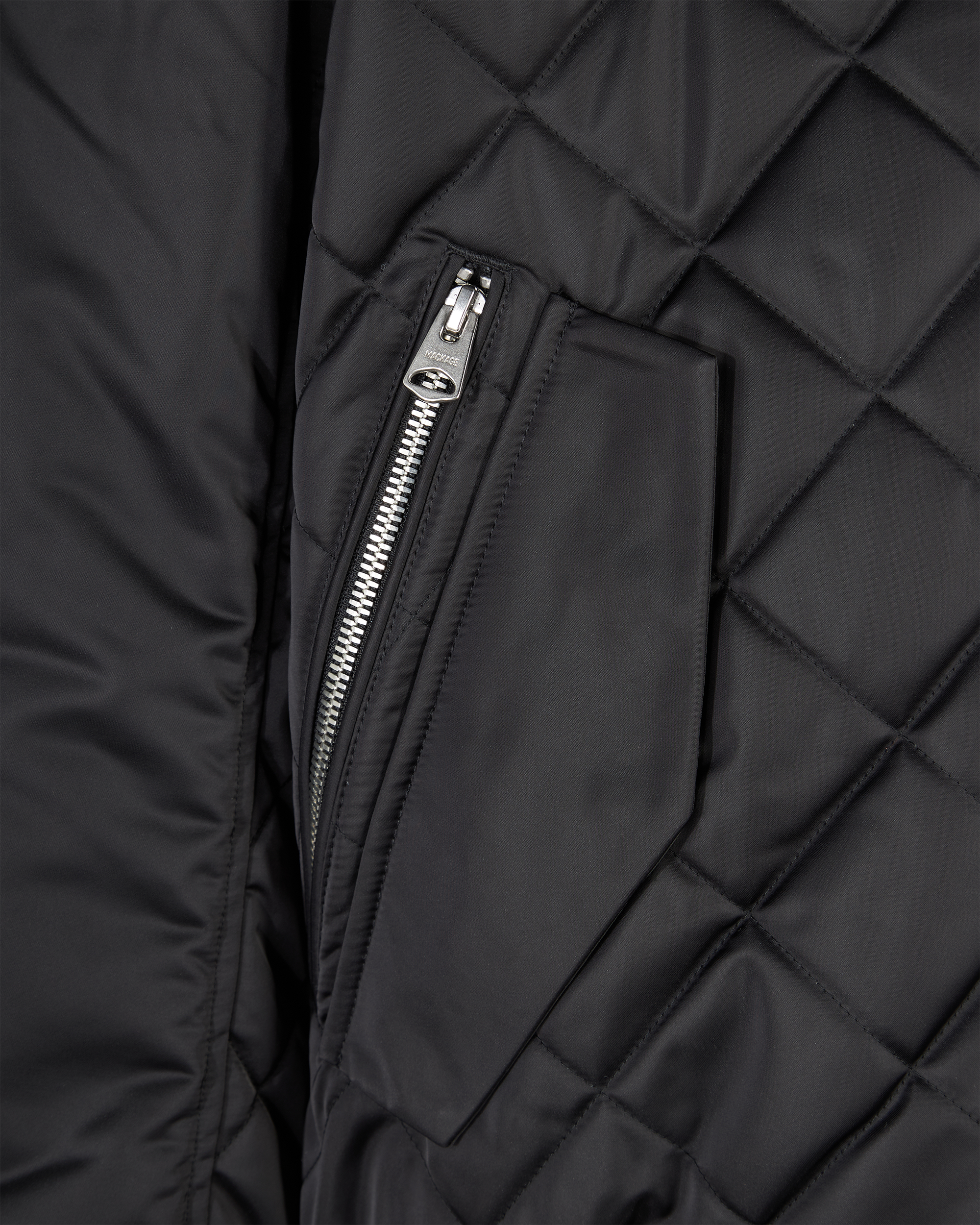 Black Recycled Aidan-SA Diamond-Quilted Bomber Jacket by Mackage | DIHSAN
