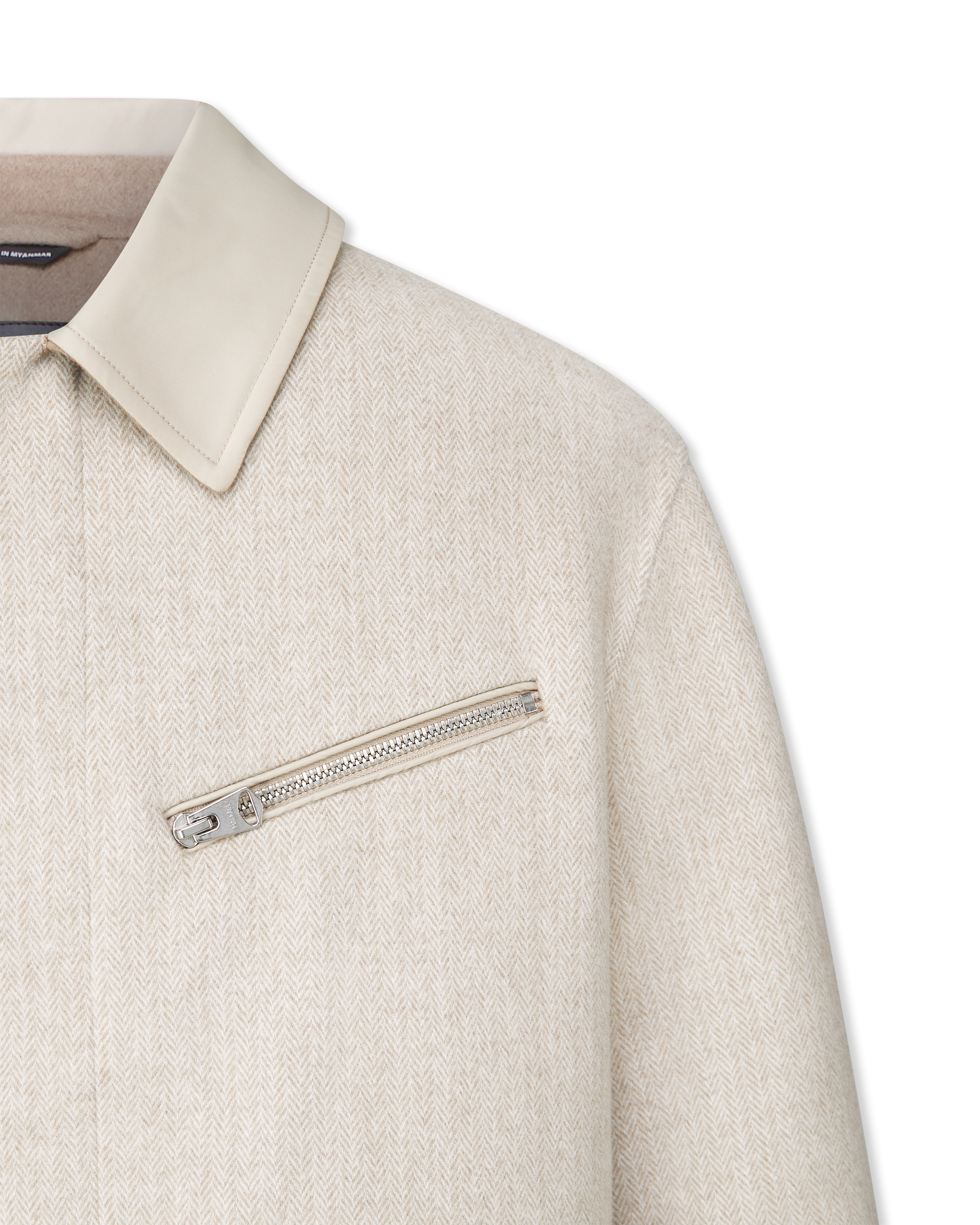 Hayes-HB Double-Face Wool Workwear Herringbone Jacket