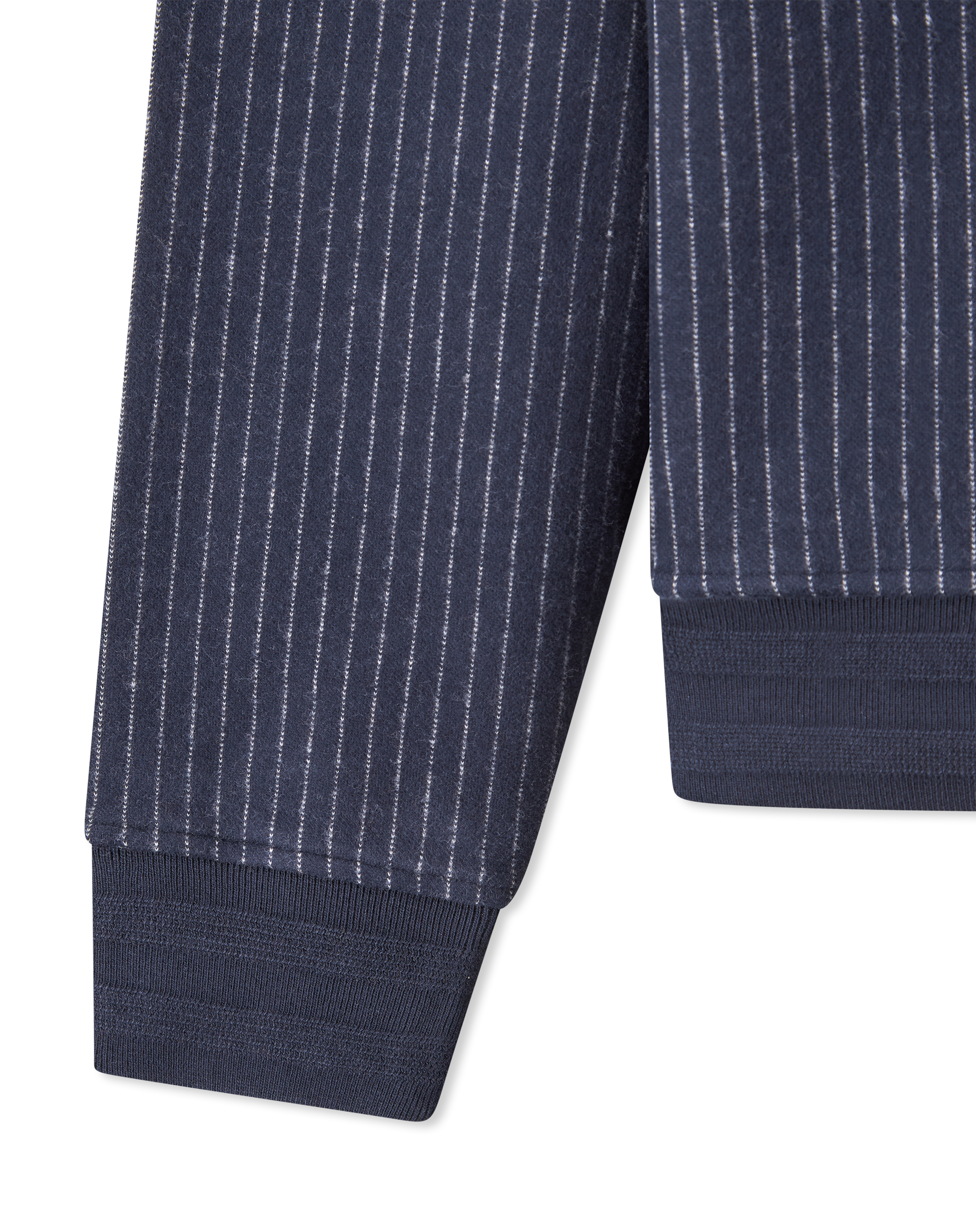 Navy/Cream Organic Ledger-K Brushed Knit Hoodie by Mackage | DIHSAN