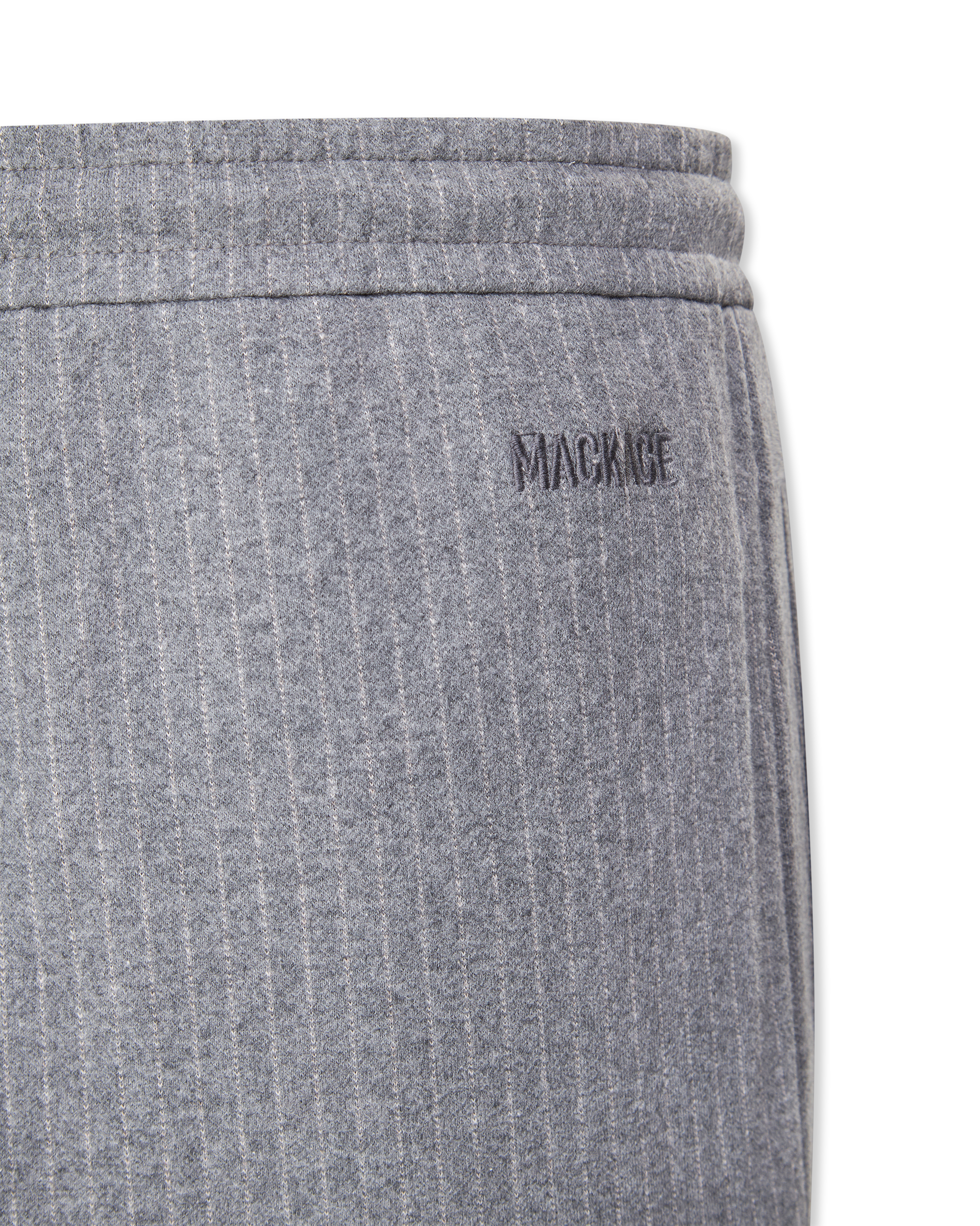 Light Grey/Cream Polyester Stanley-K Brushed Knit Pants by Mackage | DIHSAN