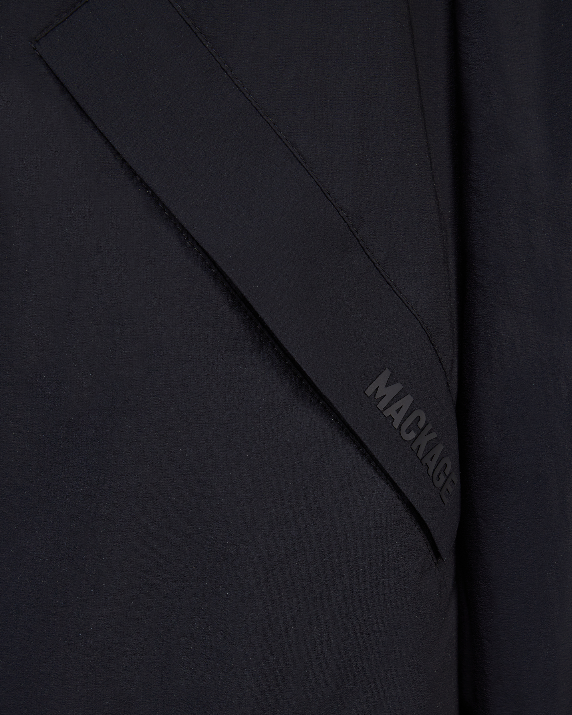 Black Polyamide Reid-SC Packable Rain Jacket by Mackage | DIHSAN