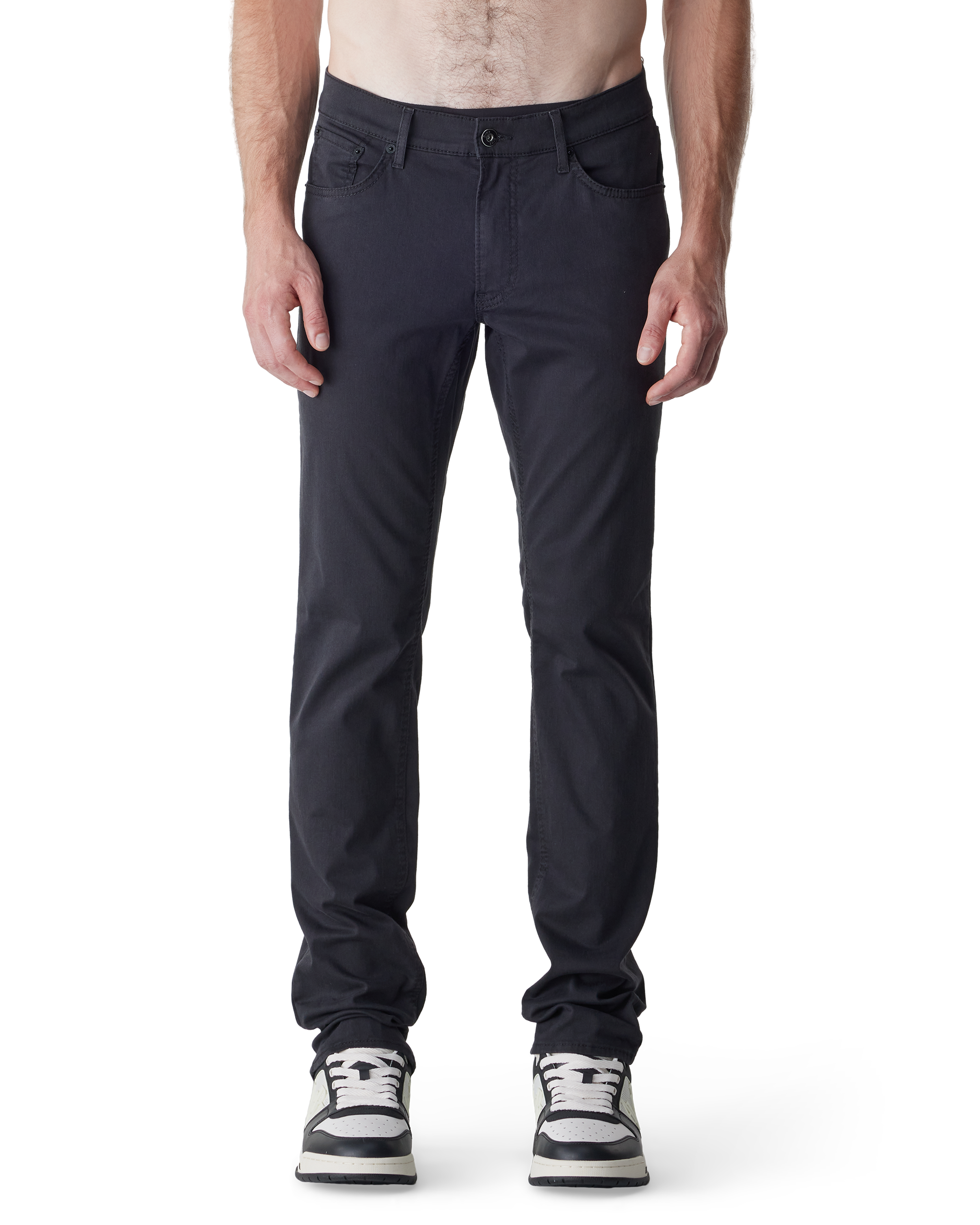 Black Cotton Blend Chuck Hi-Flex Light Modern Fit Trouser by BRAX | DIHSAN