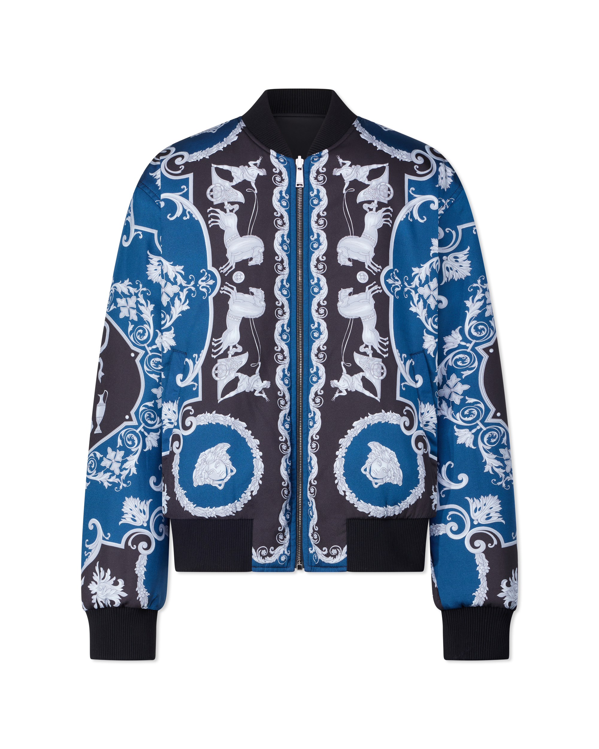 Printed Nylon Reversible Bomber