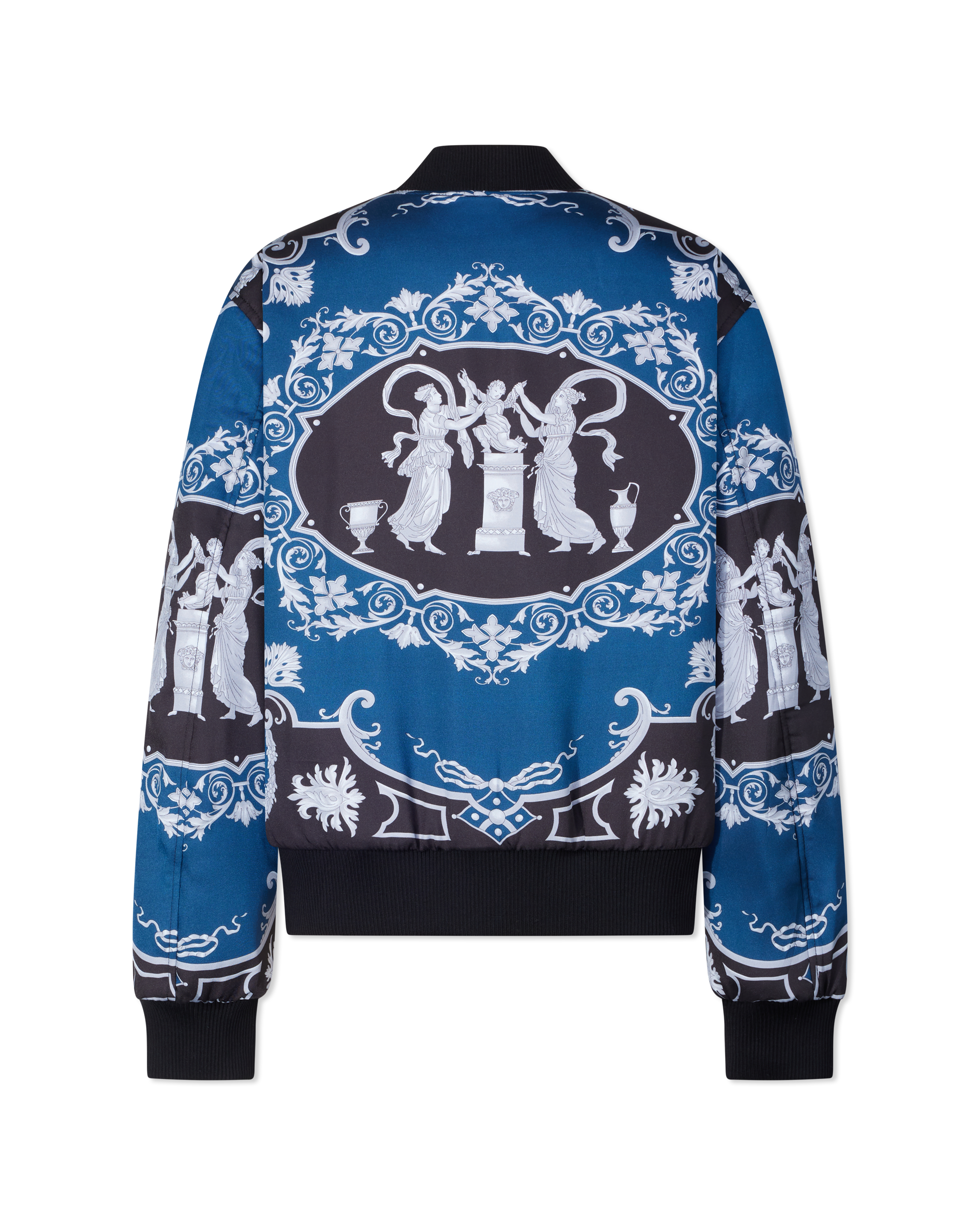 Printed Nylon Reversible Bomber