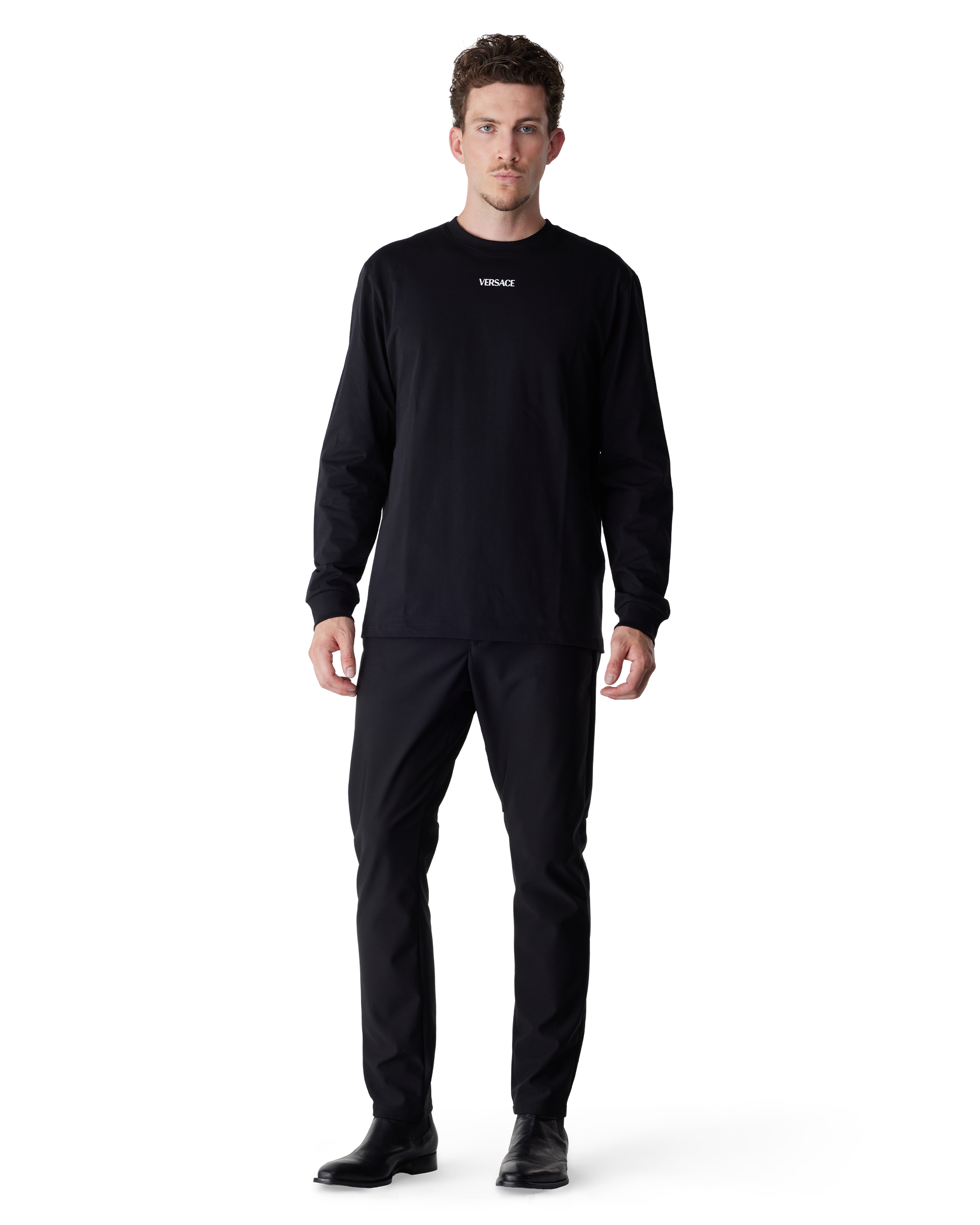 Black Garden Print T-Shirt by Versace | DIHSAN