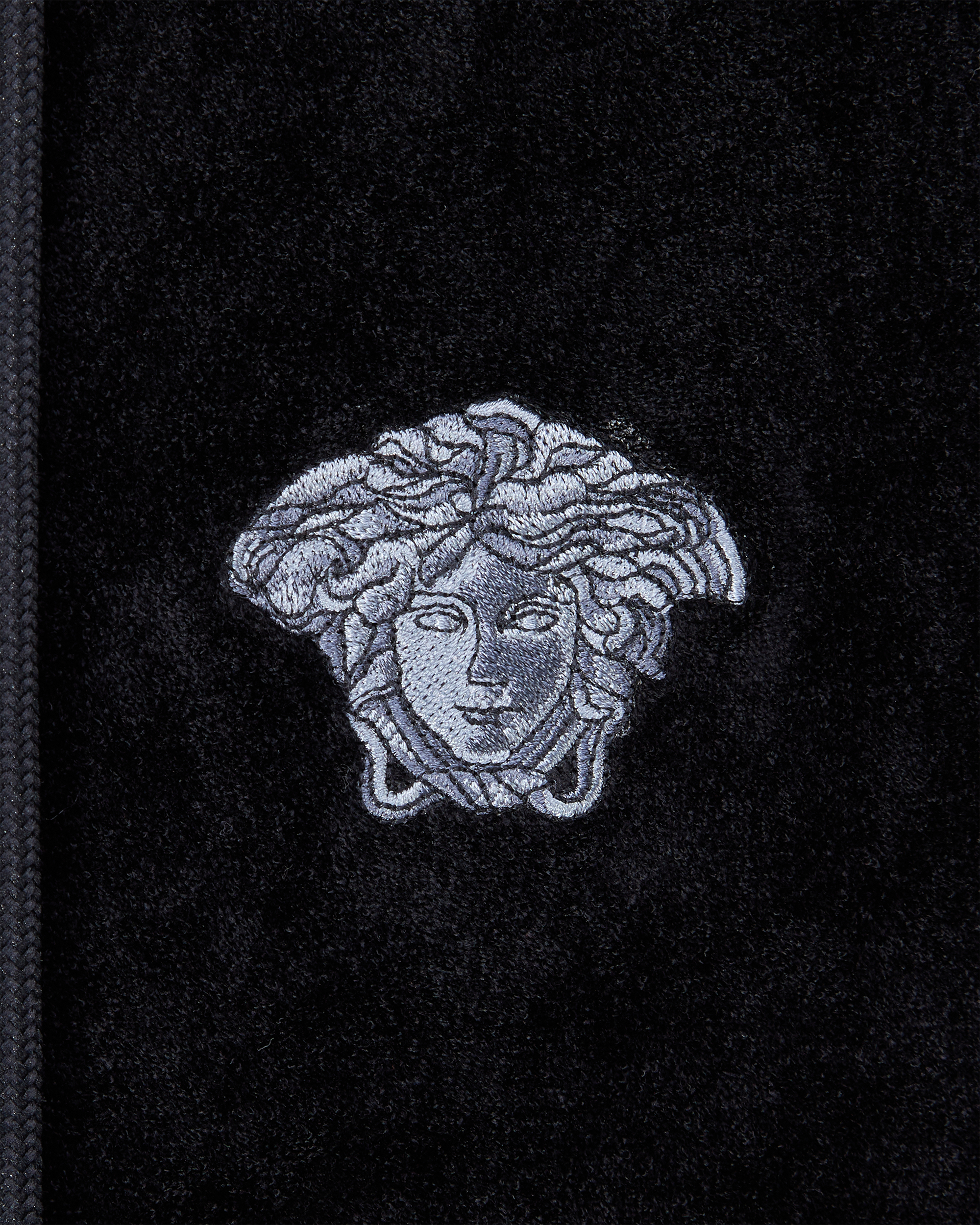 Medusa Embroidered Chenille Zip Hoodie