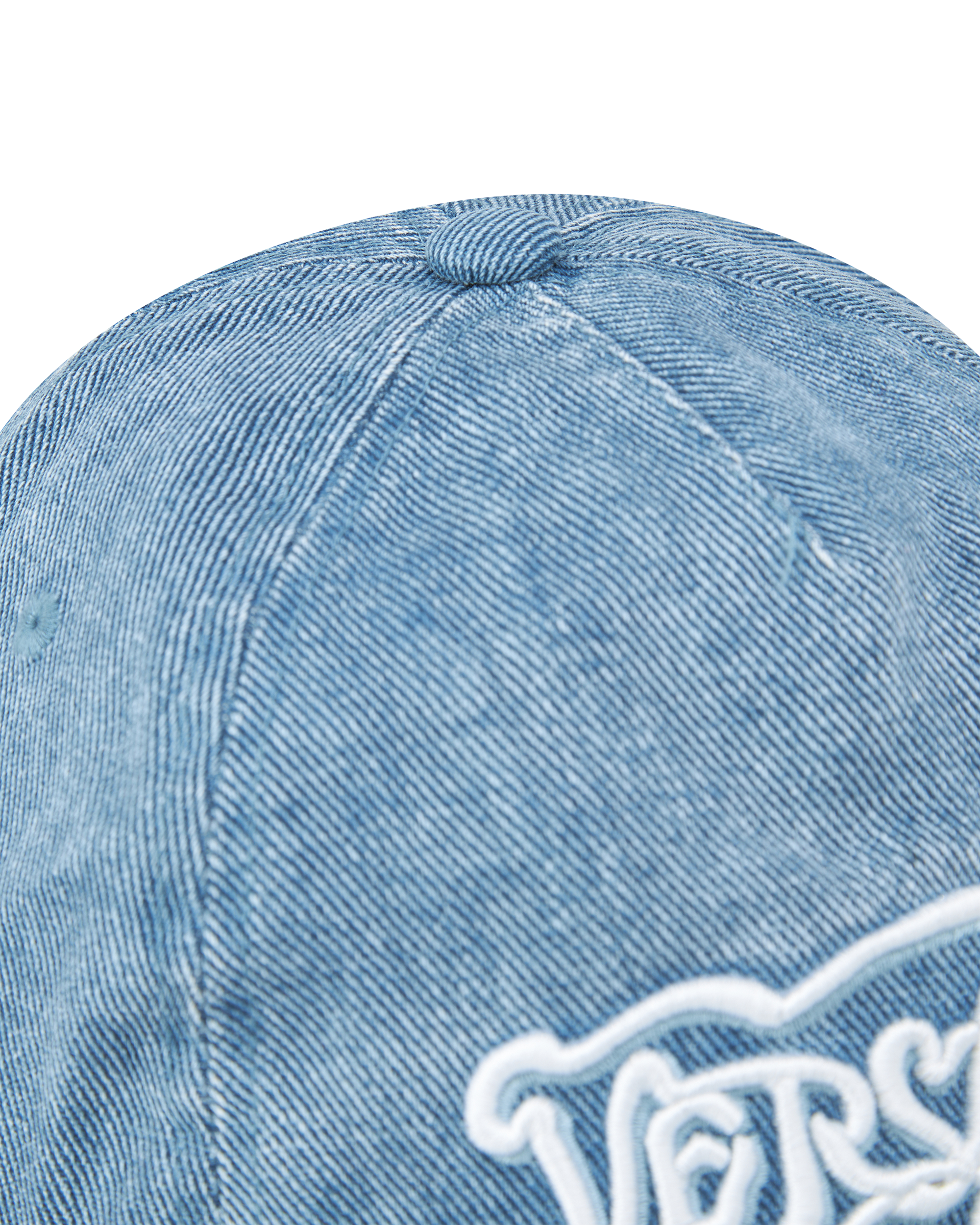 Embroidered Logo Denim Baseball Cap