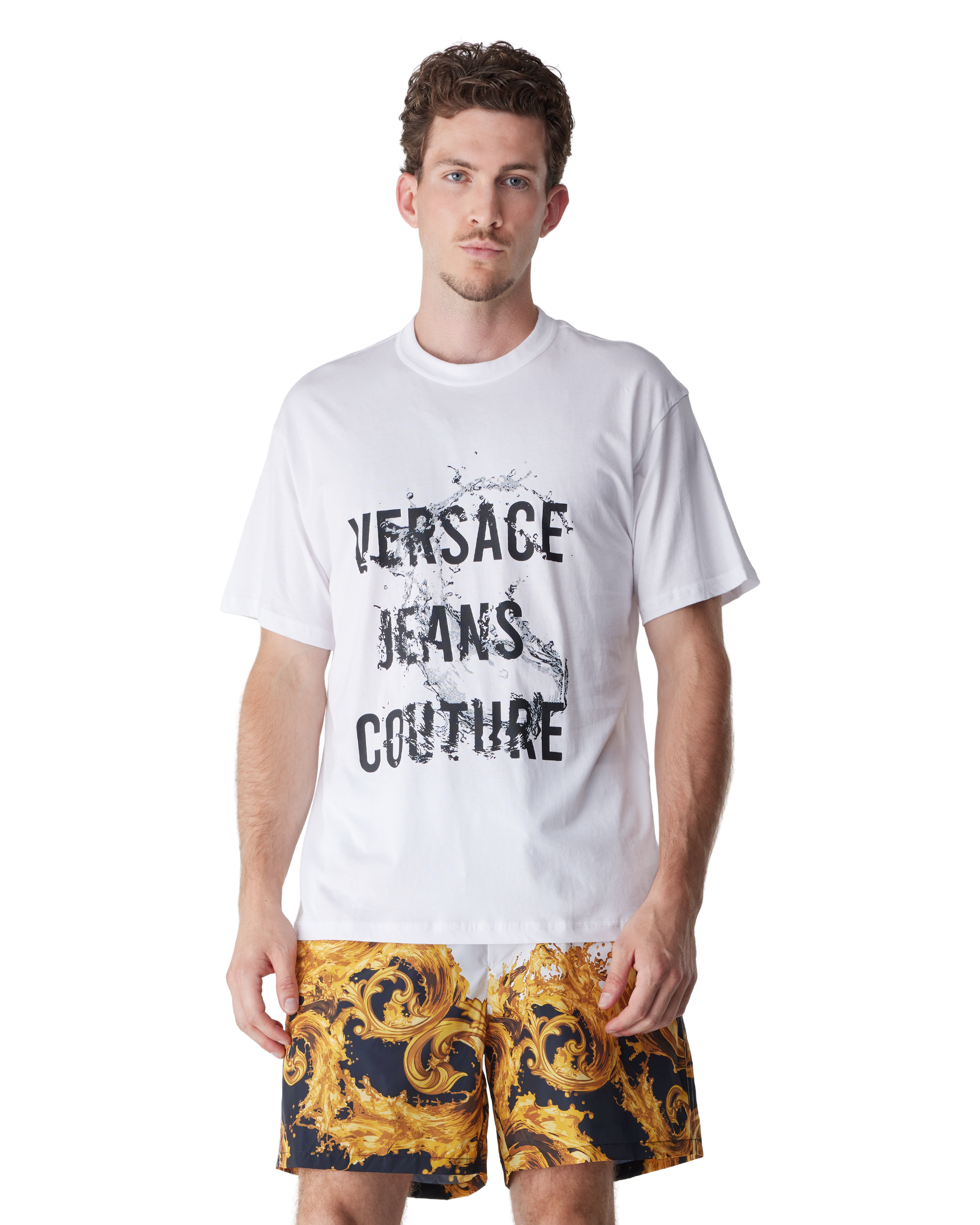Water Logo Cotton T-Shirt