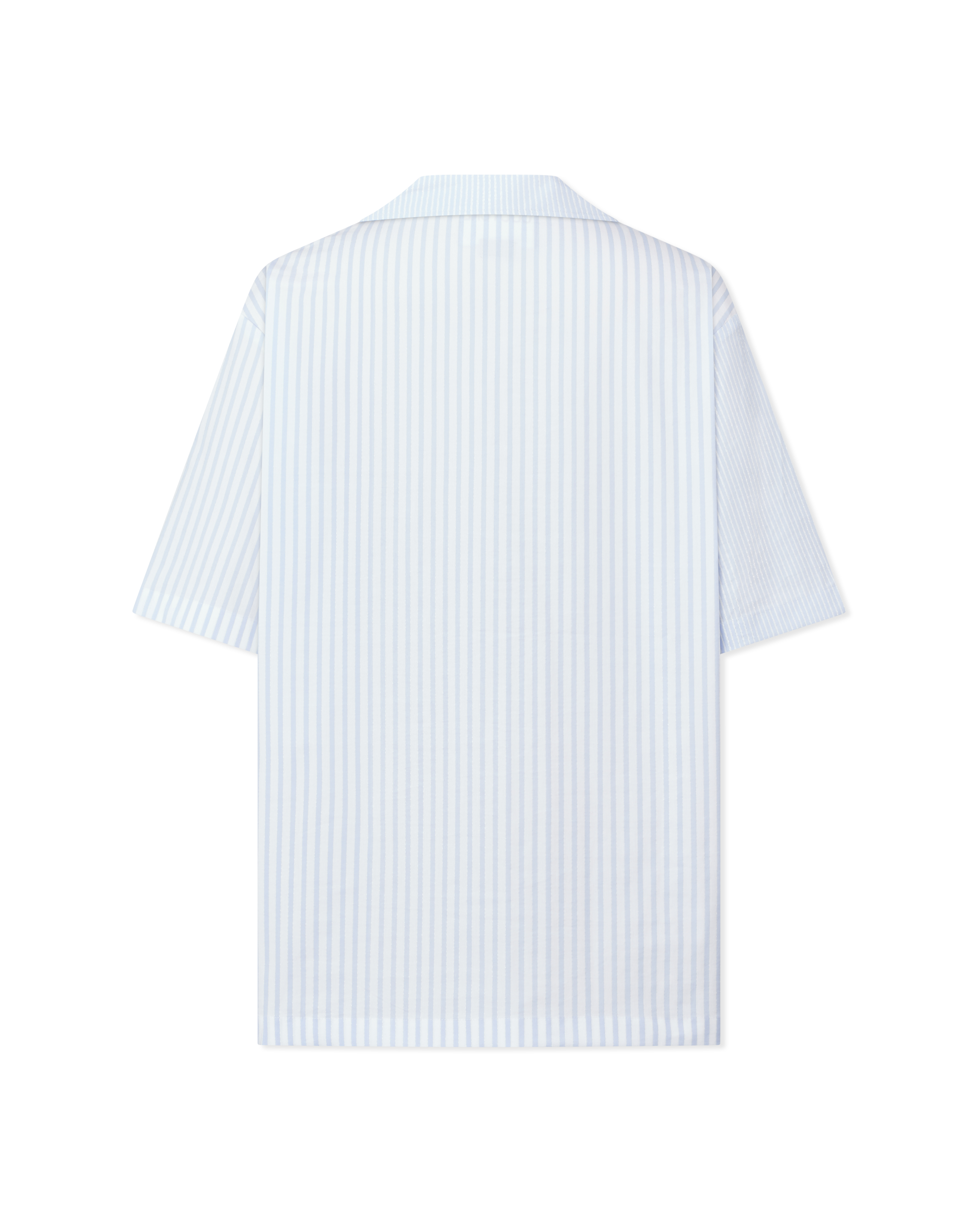 Institutional Logo Patch Striped Shirt