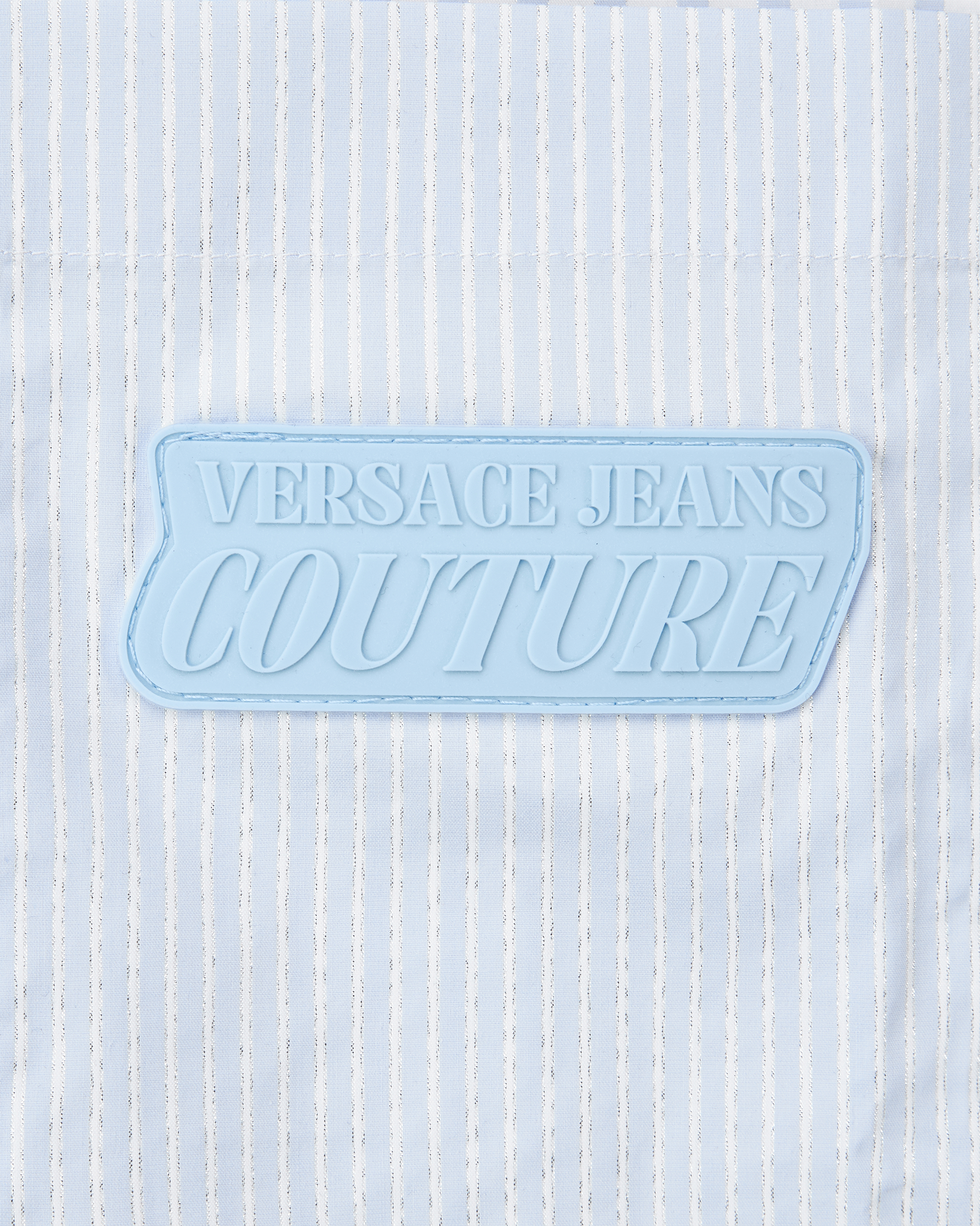 Institutional Logo Patch Striped Shirt